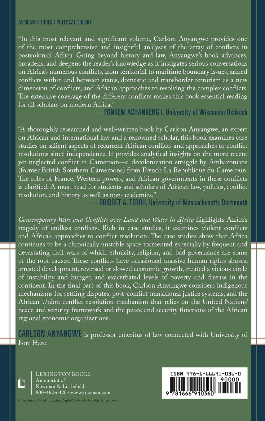 Rückseitencover Contemporary Wars and Conflicts over Land and Water in Africa