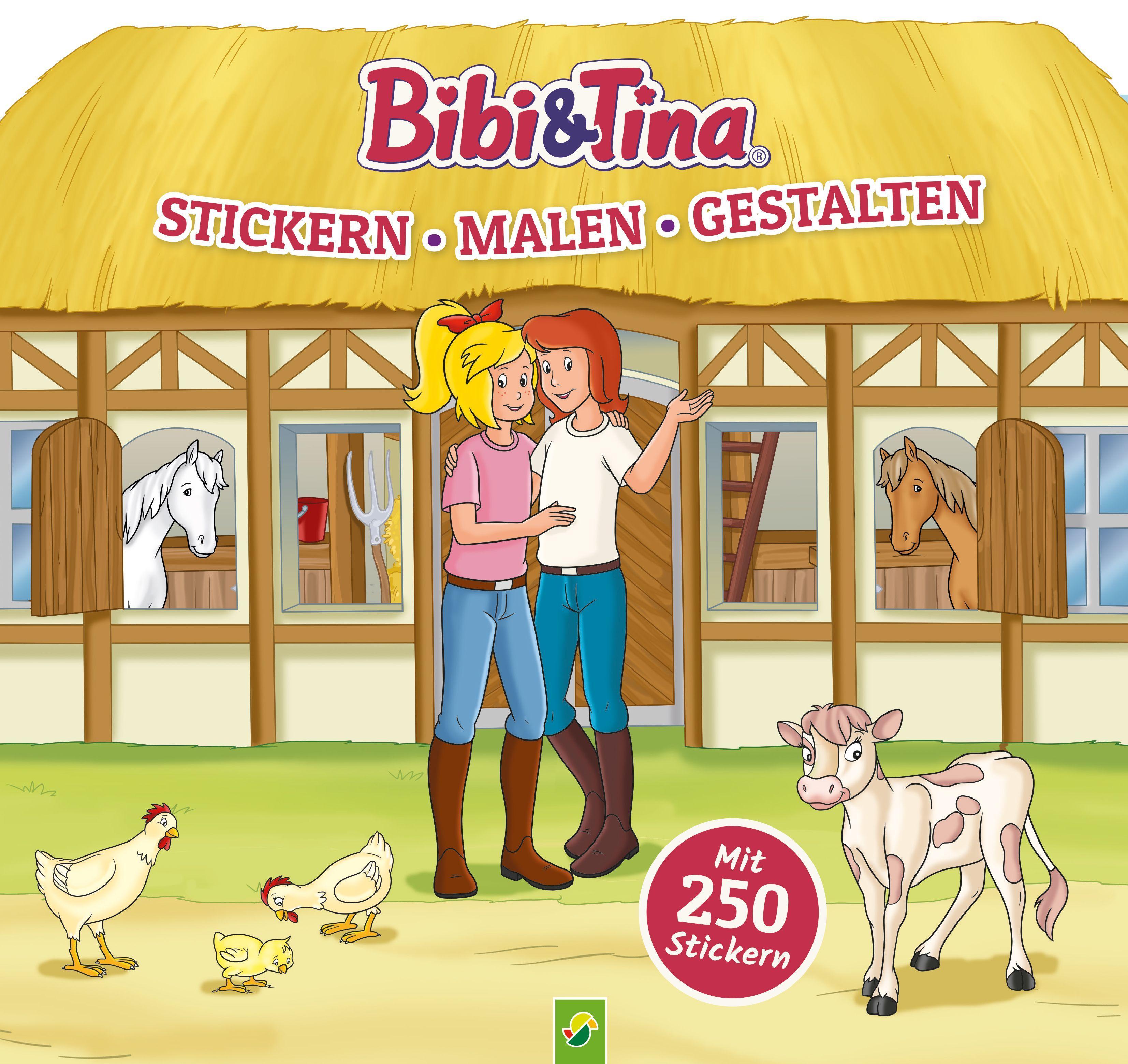Vorderes Coverbild Bibi & Tina - Stickern, Malen, Gestalten. Mit 250 Stickern