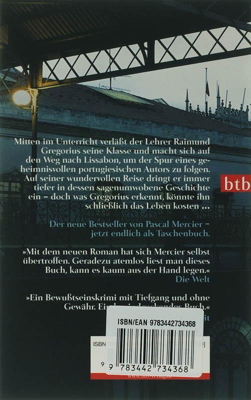Rückseitencover Nachtzug nach Lissabon