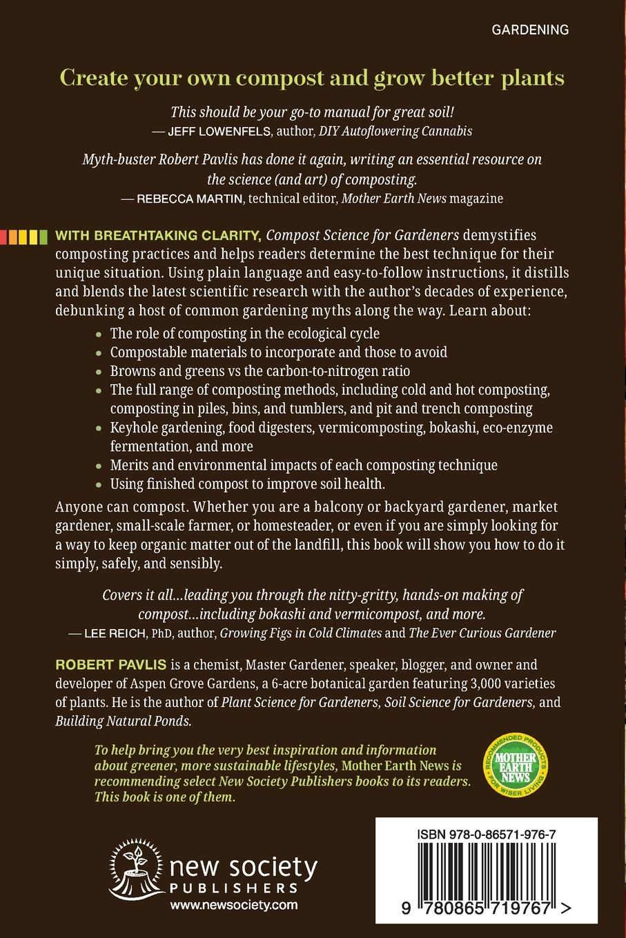 Rückseitencover Compost Science for Gardeners