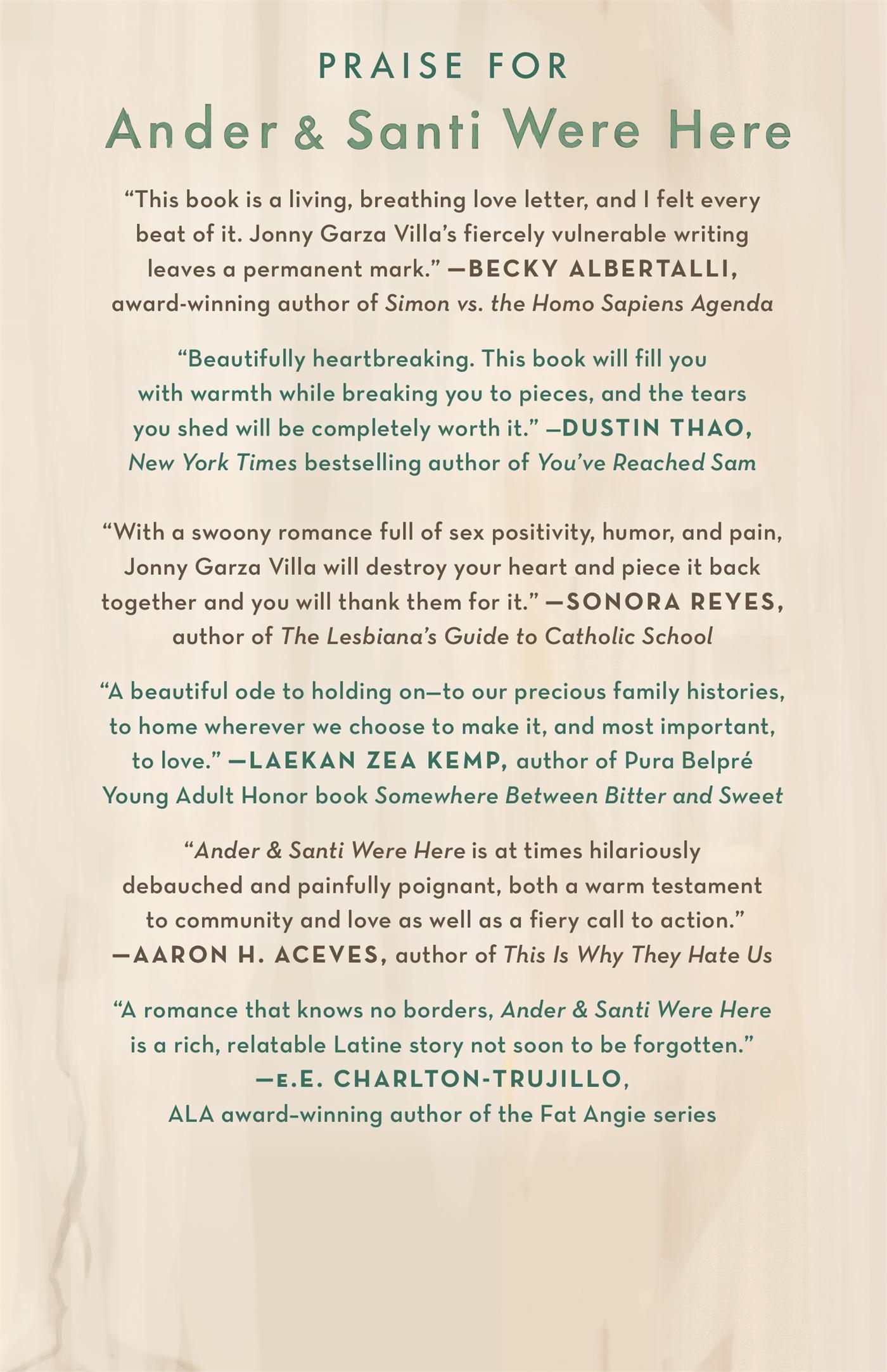 Rückseitencover Ander & Santi Were Here