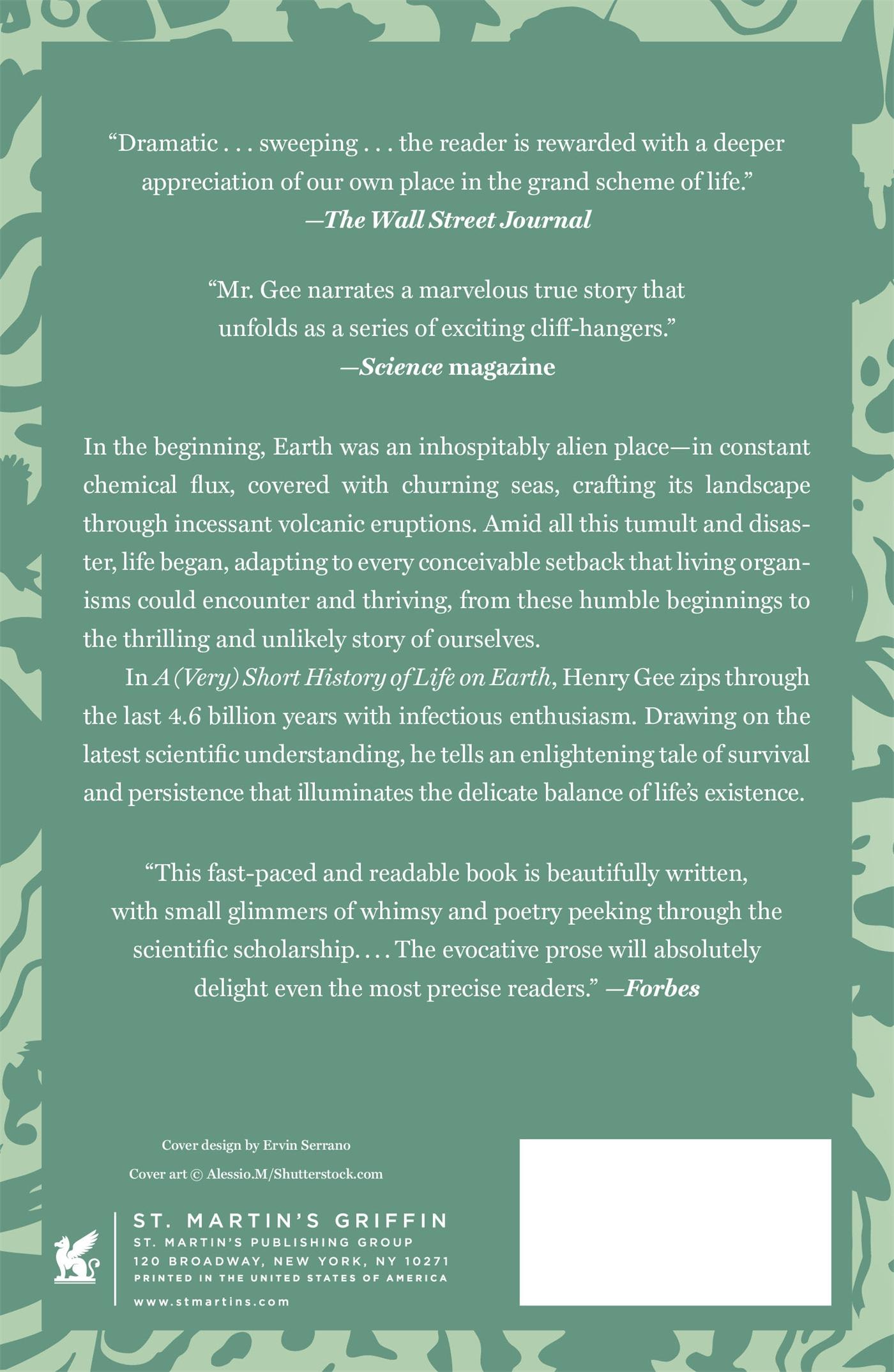 Rückseitencover (Very) Short History of Life on Earth