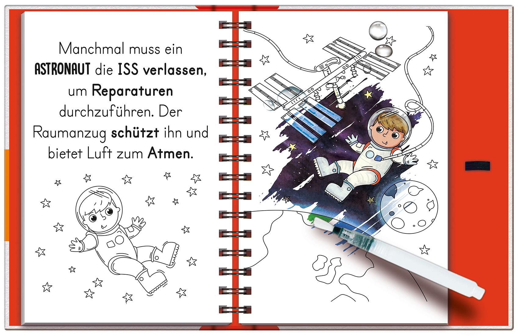 Beispielinhalt (Bild) Magic Water Colouring - Weltraum