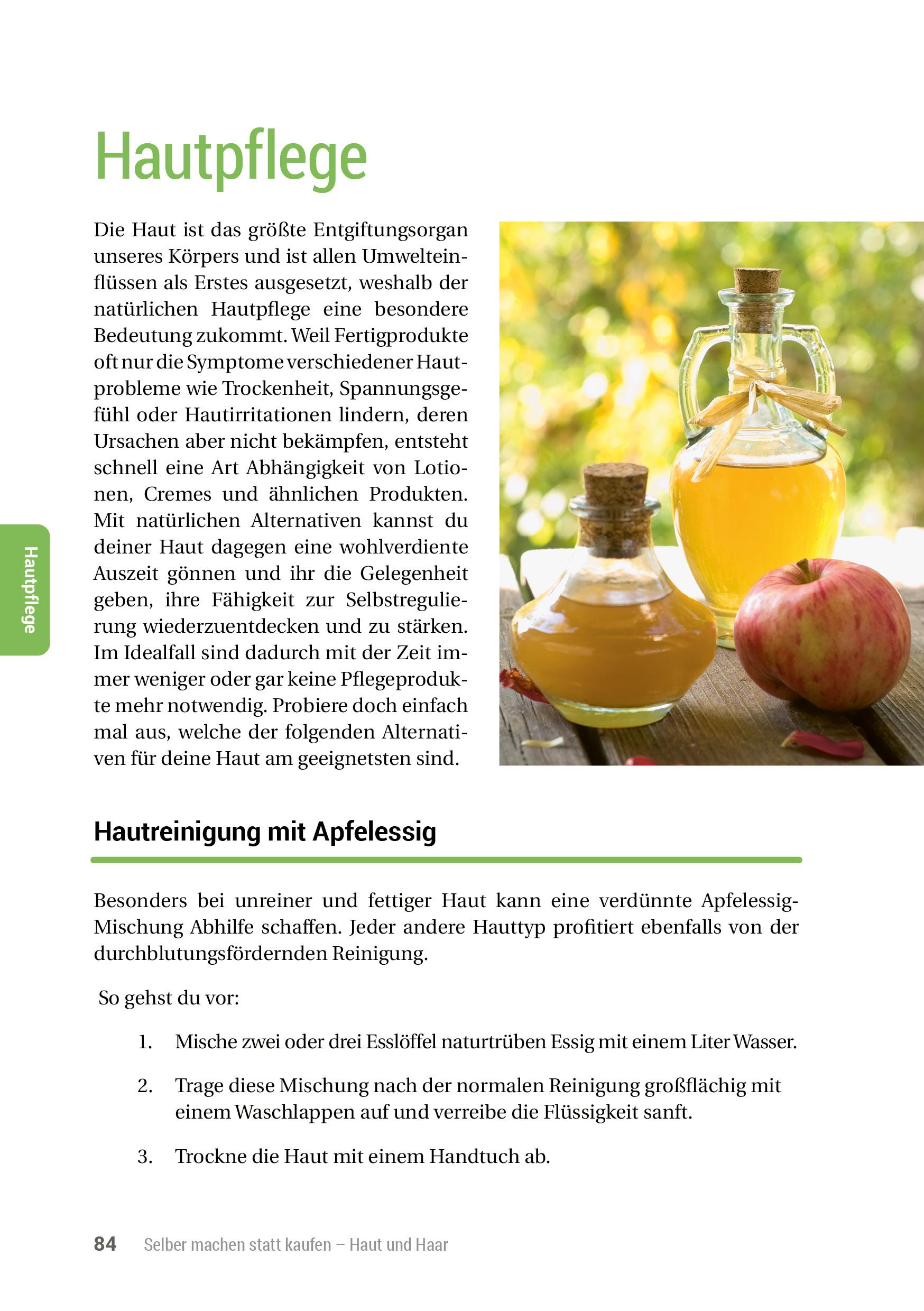 Beispielinhalt (Bild) Selber machen statt kaufen - Haut und Haar - 2. Auflage, aktualisierte, erweiterte Ausgabe