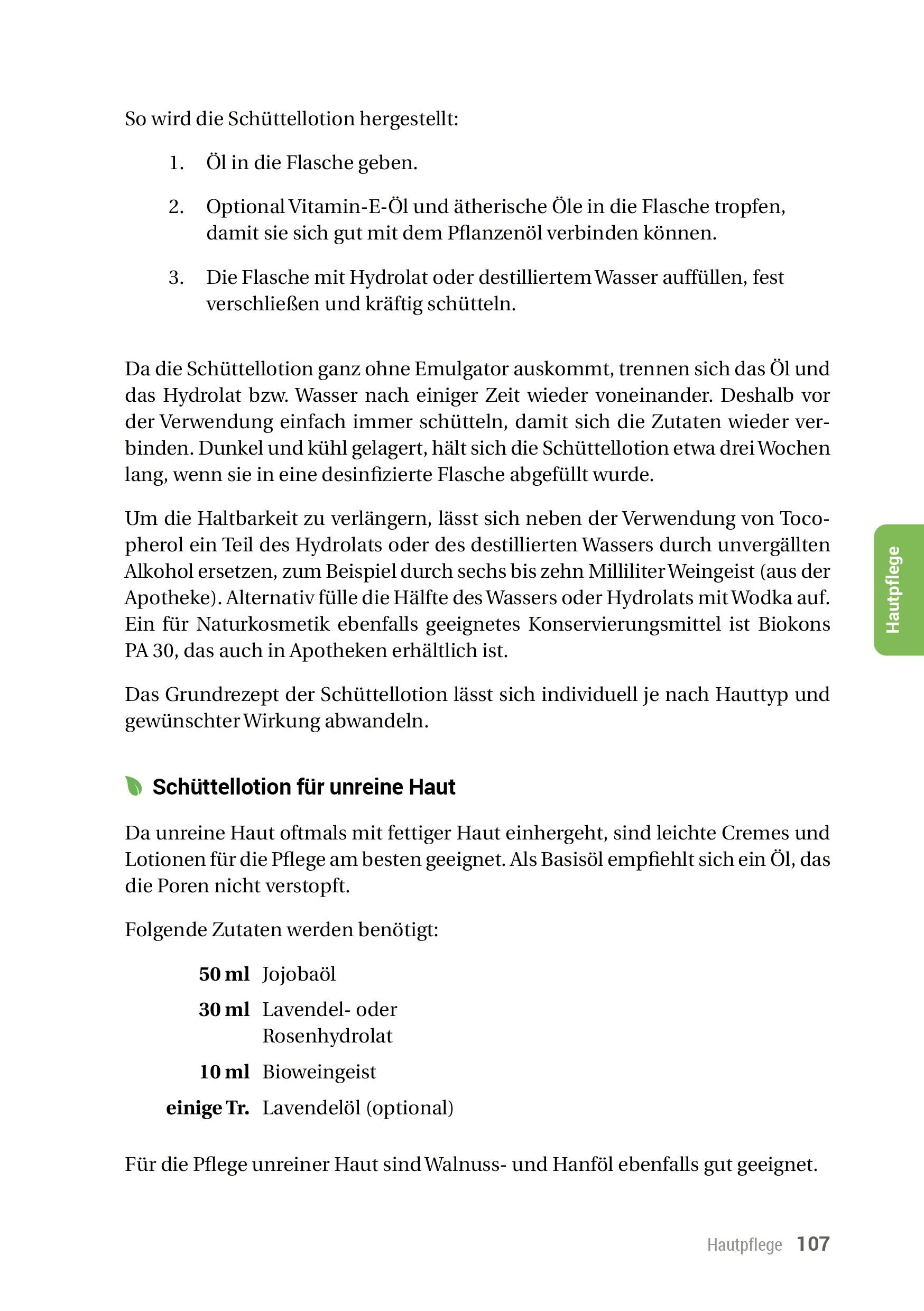 Beispielinhalt (Bild) Selber machen statt kaufen - Haut und Haar - 2. Auflage, aktualisierte, erweiterte Ausgabe