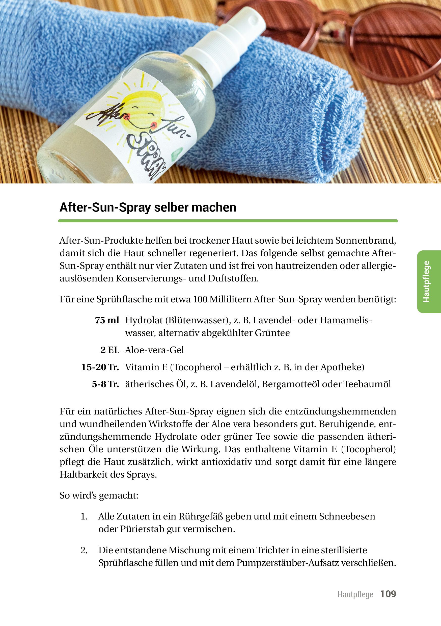 Beispielinhalt (Bild) Selber machen statt kaufen - Haut und Haar - 2. Auflage, aktualisierte, erweiterte Ausgabe