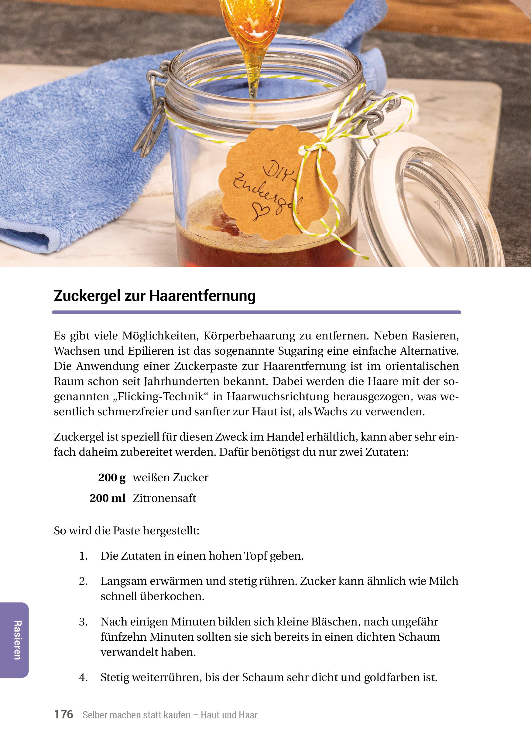 Beispielinhalt (Bild) Selber machen statt kaufen - Haut und Haar - 2. Auflage, aktualisierte, erweiterte Ausgabe