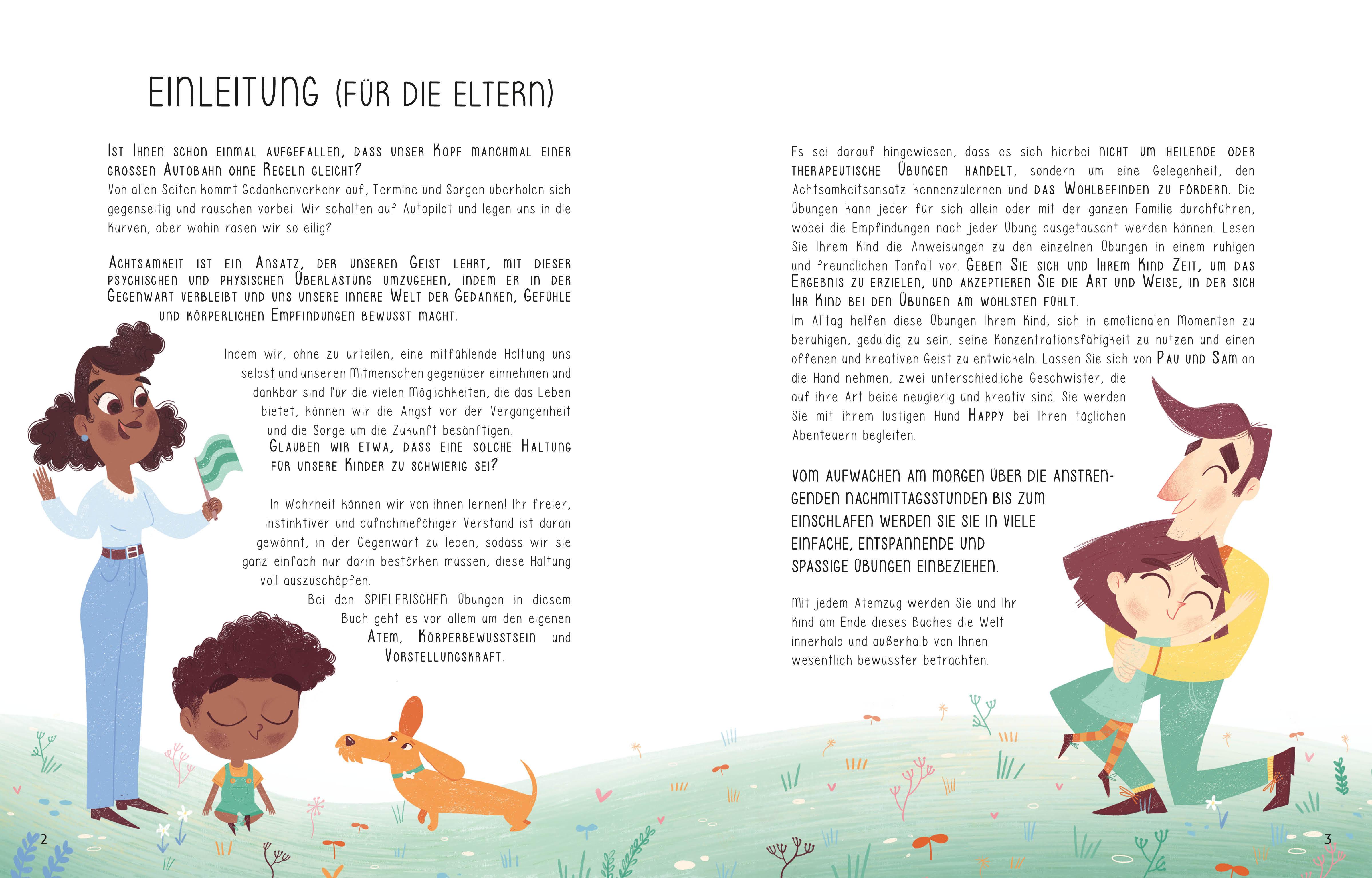 Beispielinhalt (Bild) Mein erstes Buch der Achtsamkeit