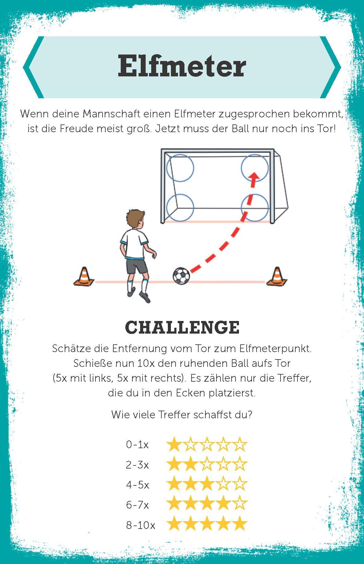 Beispielinhalt (Bild) Meine Challengebox Fußball - Für Kinder ab 6 Jahren