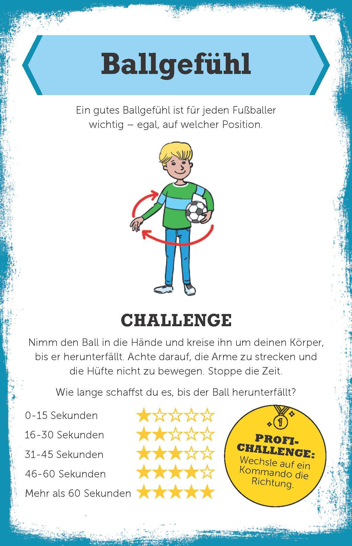 Beispielinhalt (Bild) Meine Challengebox Fußball - Für Kinder ab 6 Jahren