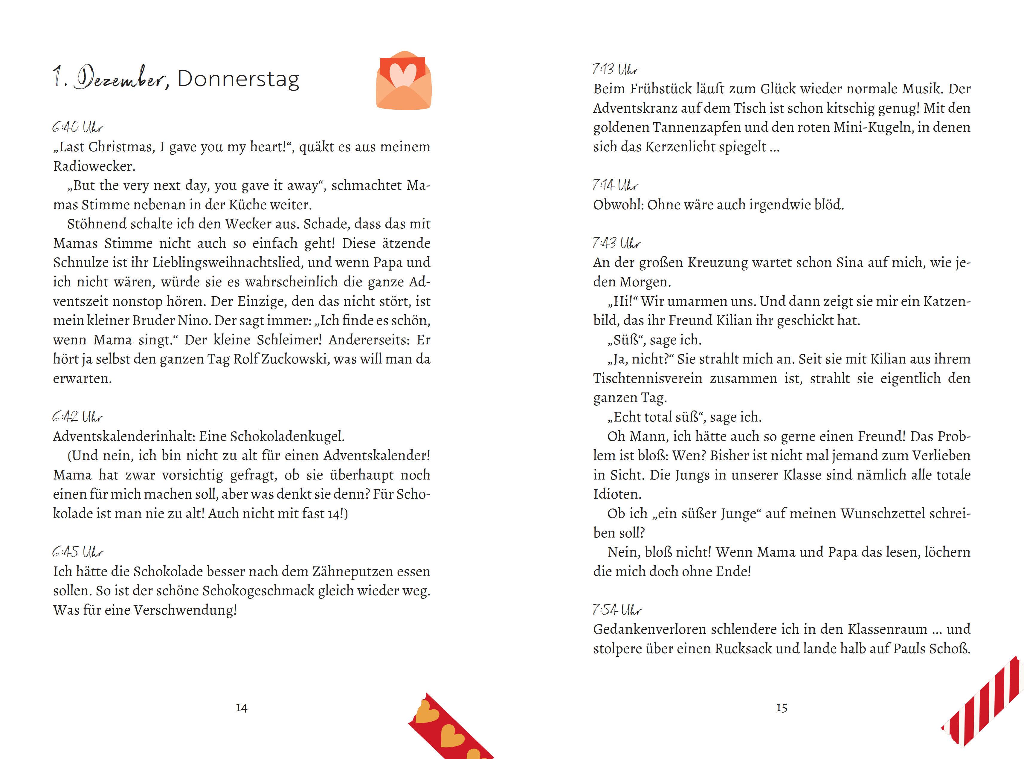 Beispielinhalt (Bild) Ein Zimtstern für den ersten Kuss