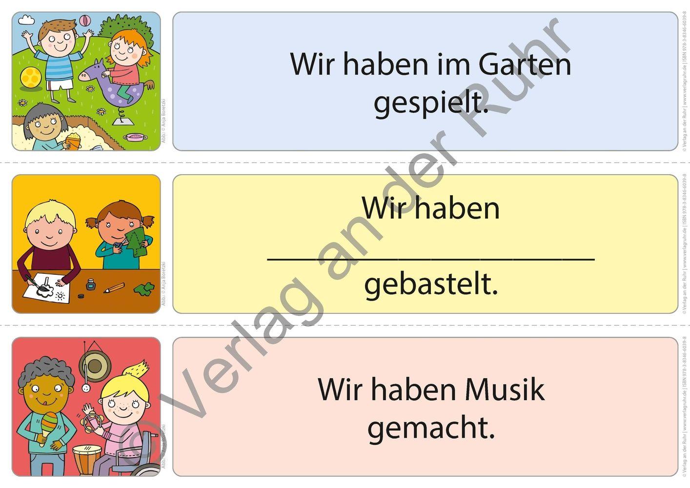 Beispielinhalt (Bild) Das haben wir heute gemacht! - Bildkarten zu Aktivitäten in den Bildungsbereichen