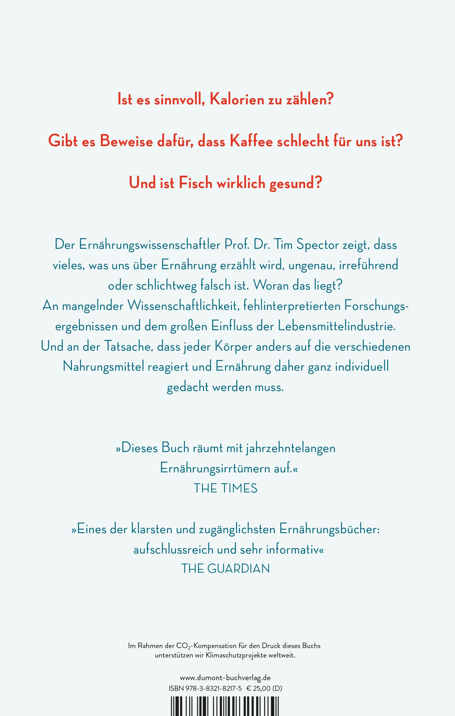 Rückseitencover Die Wahrheit über unser Essen