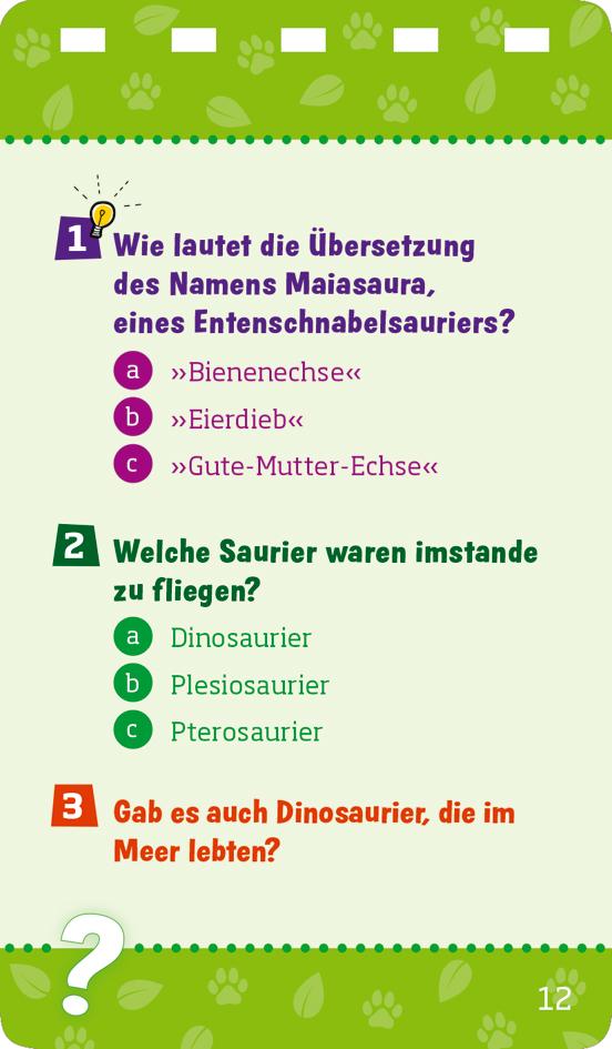 Beispielinhalt (Bild) WAS IST WAS Quiz Tiere