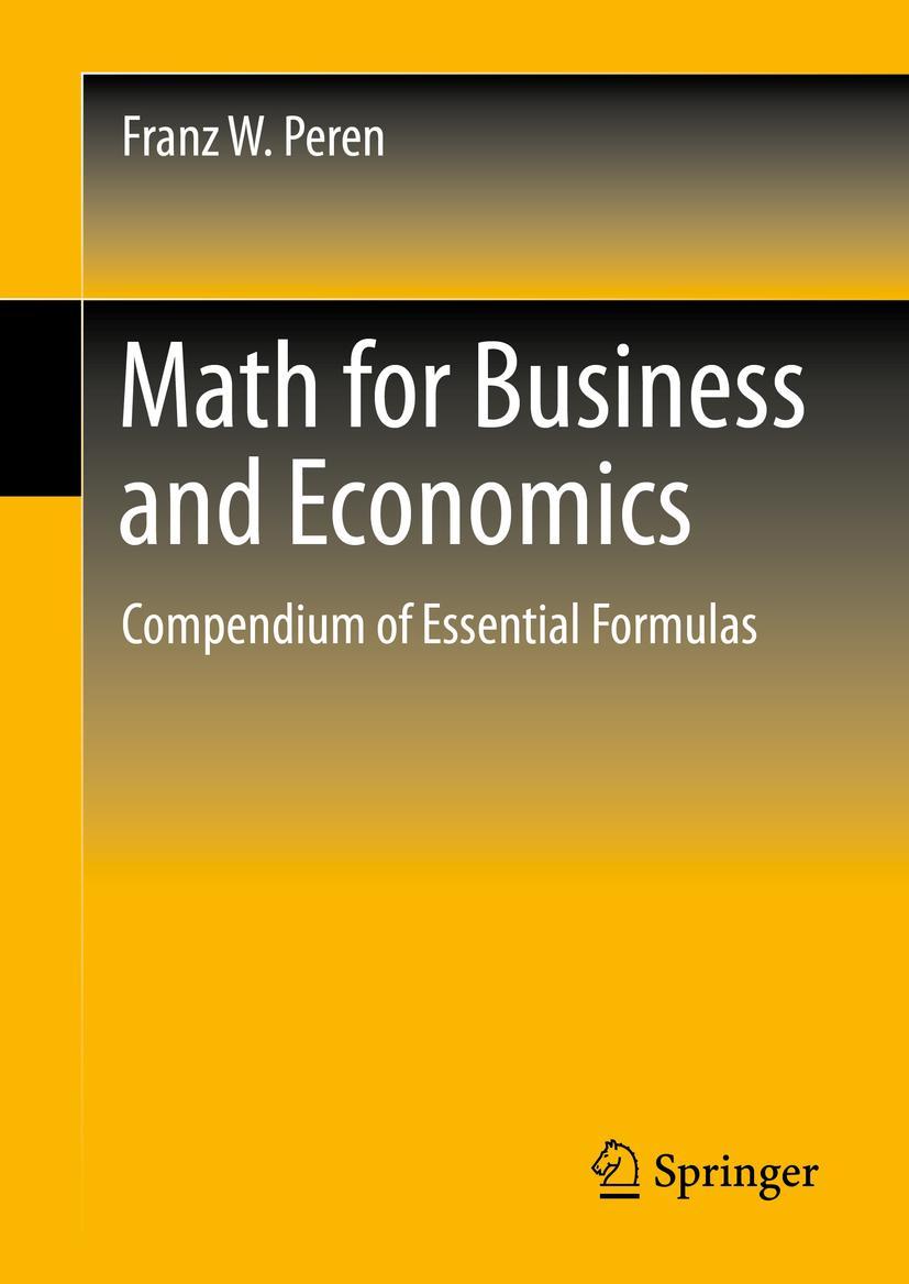 Vorderes Coverbild Math for Business and Economics