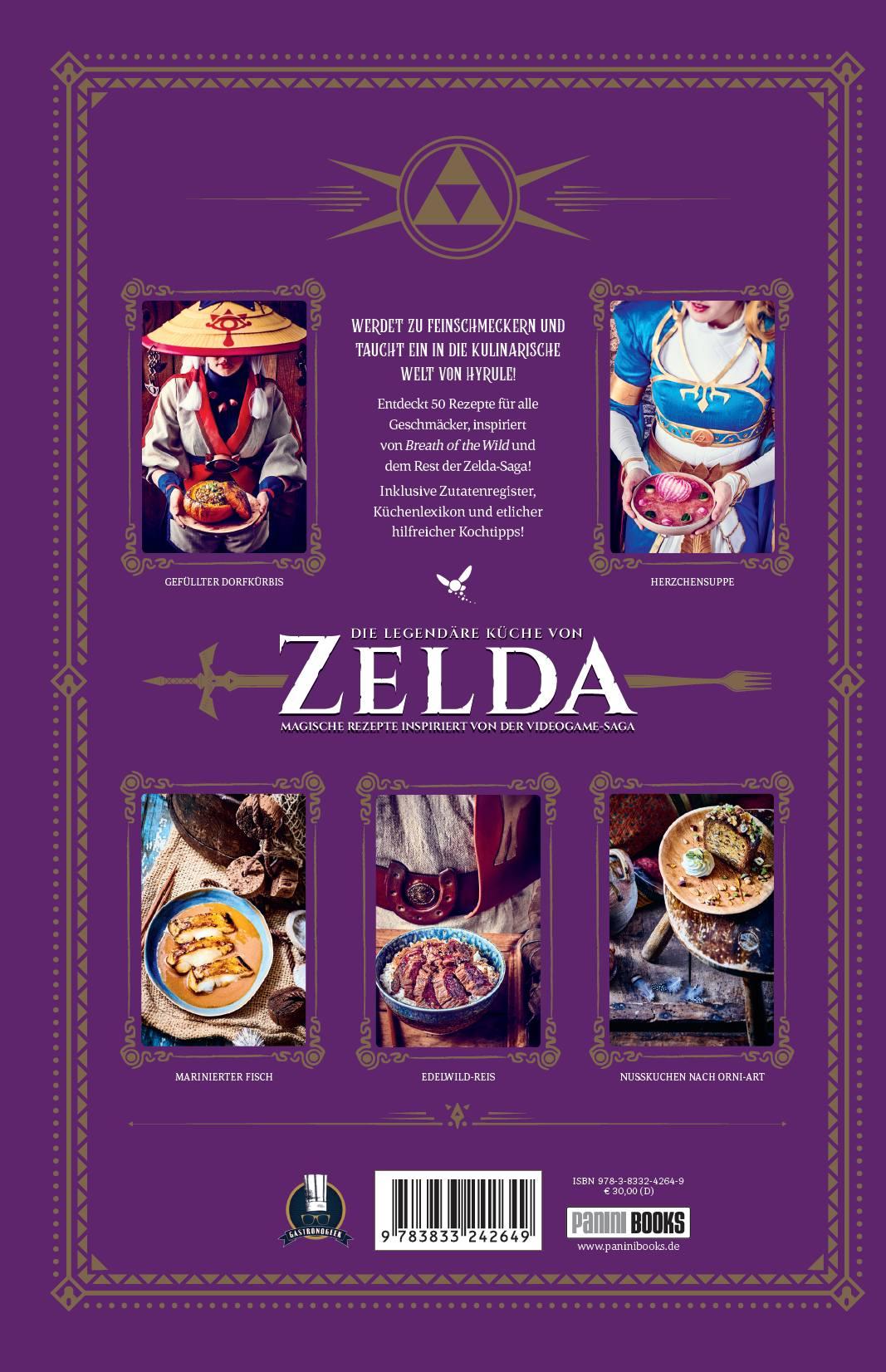 Rückseitencover Die legendäre Küche von Zelda - Magische Rezepte inspiriert von der Videogame-Saga