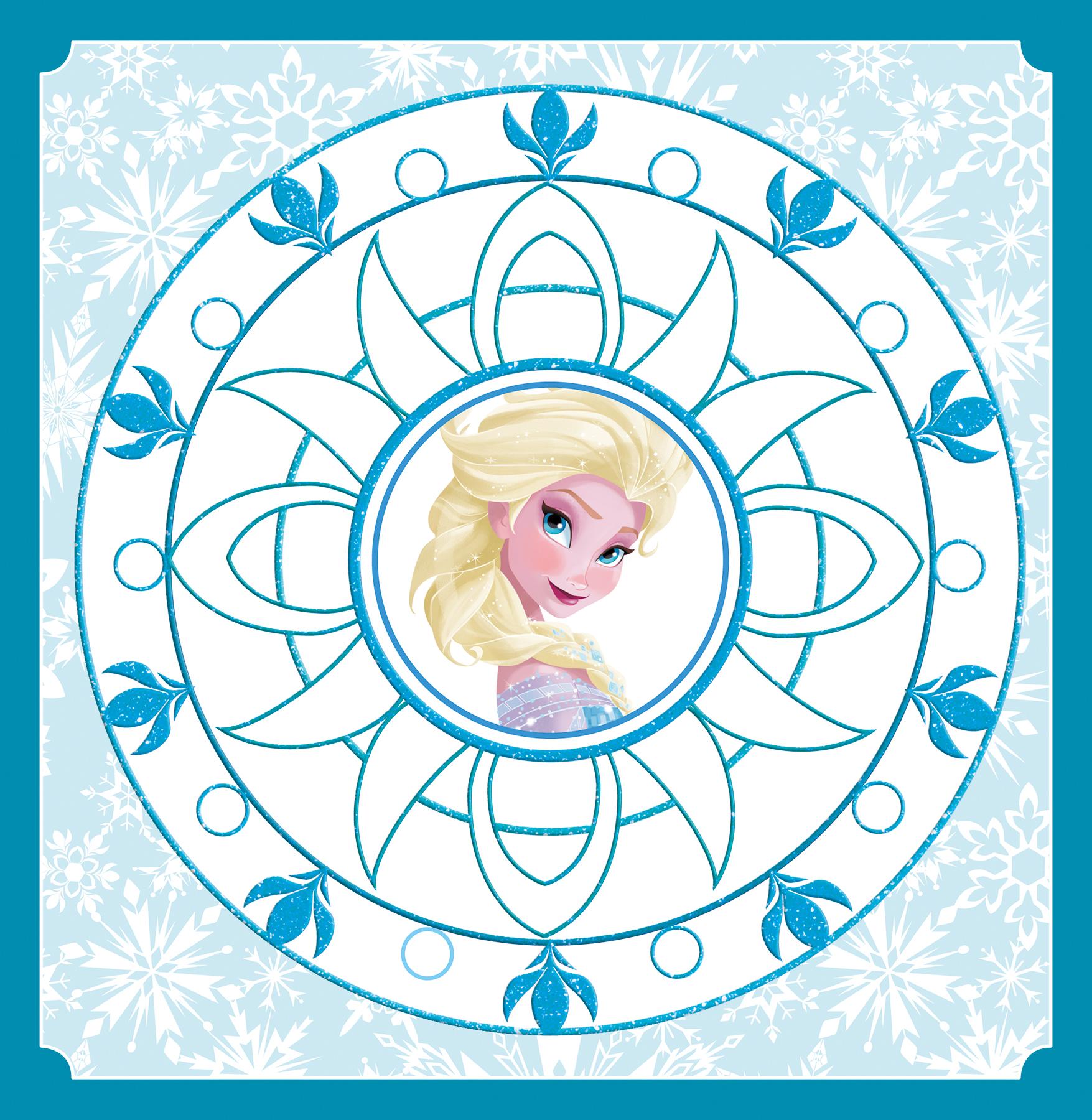 Beispielinhalt (Bild) Disney Die Eiskönigin: Meine Glitzer-Mandalas zum Ausmalen