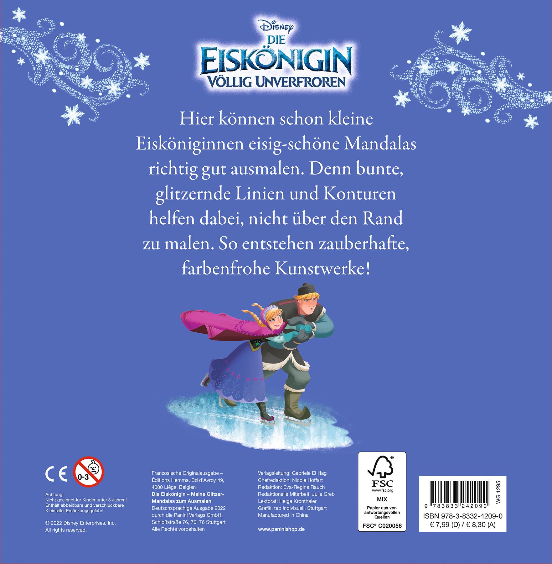 Rückseitencover Disney Die Eiskönigin: Meine Glitzer-Mandalas zum Ausmalen