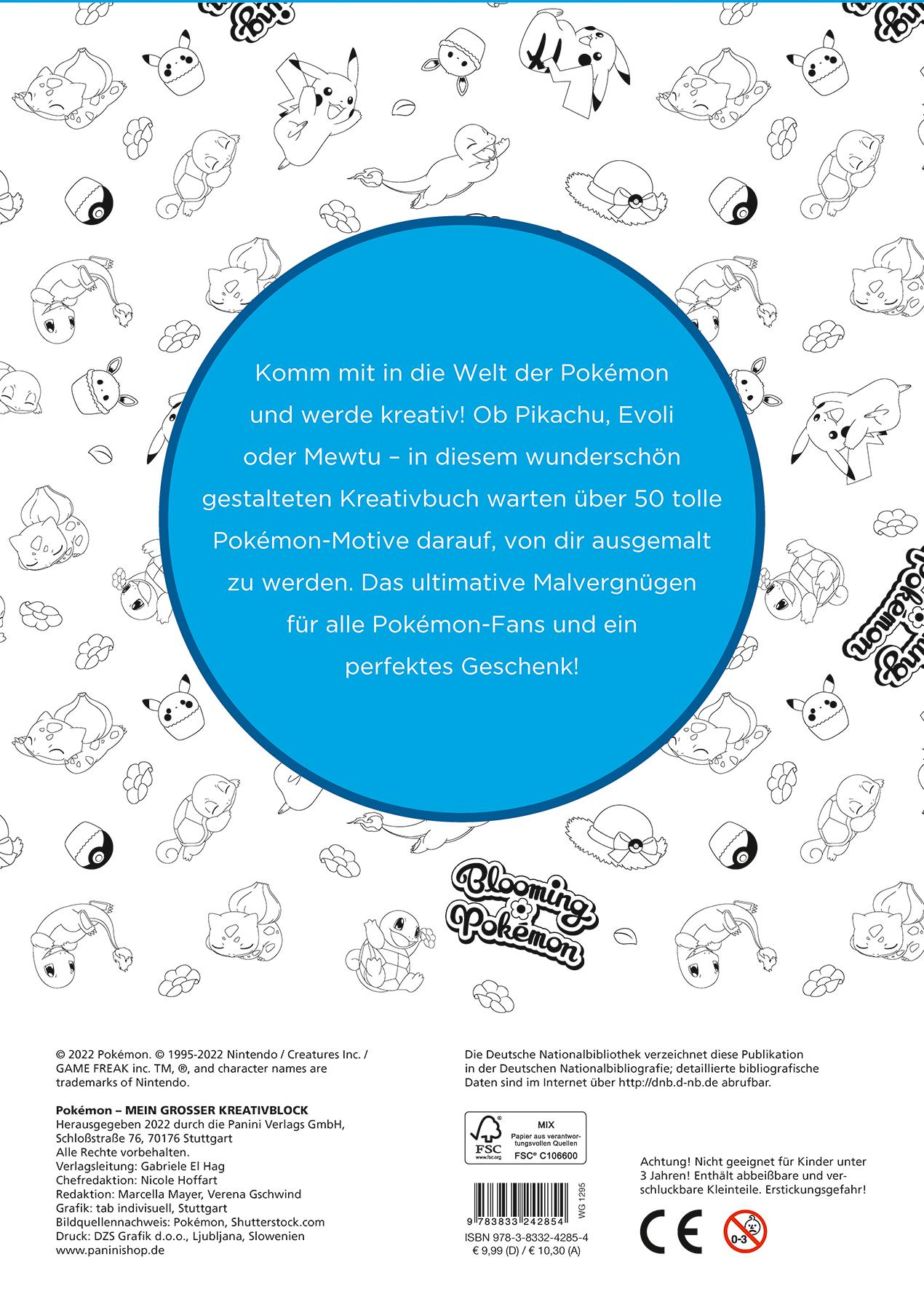 Rückseitencover Pokémon: Mein großer Kreativblock