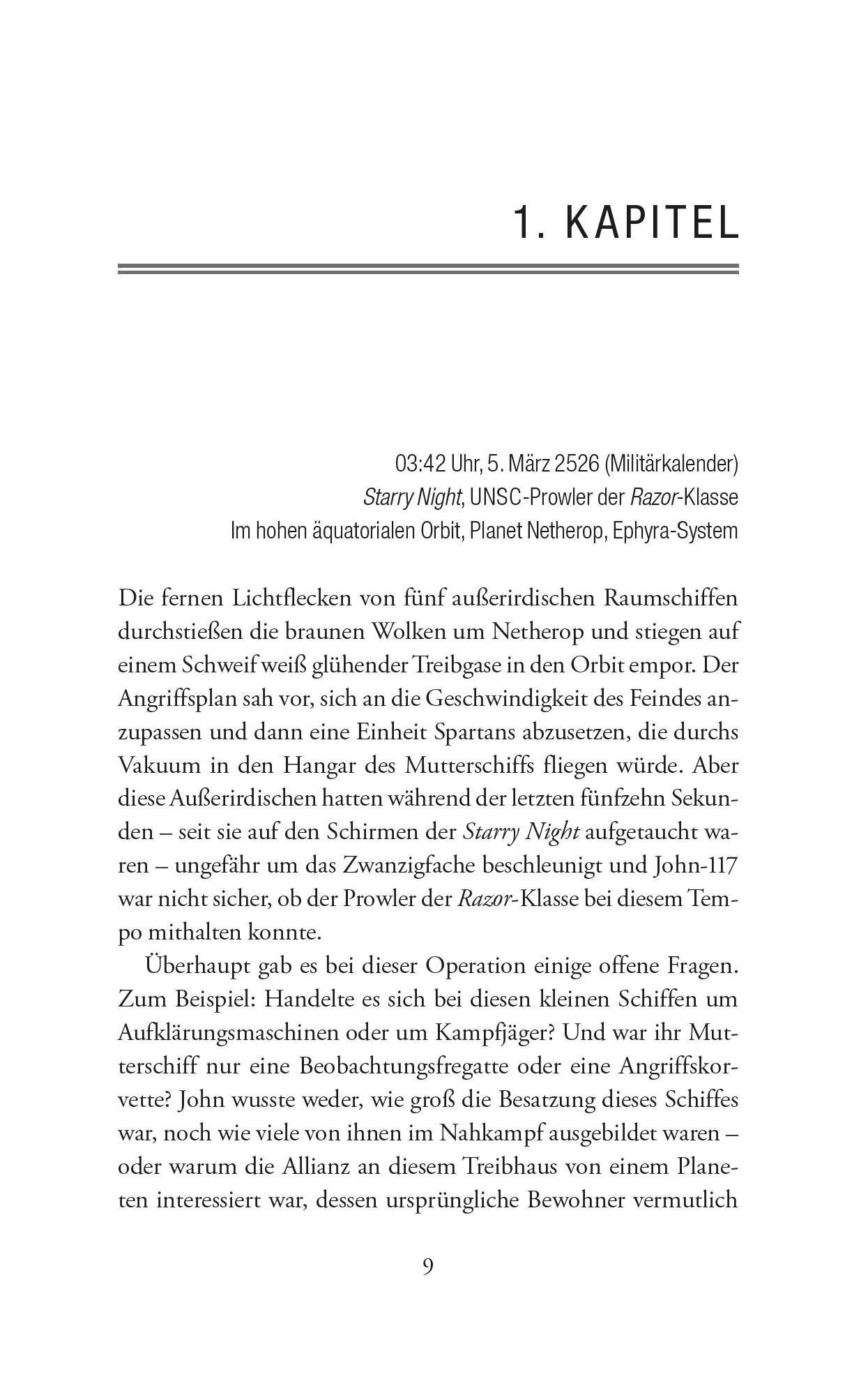 Beispielinhalt (Bild) Halo: Stiller Sturm - Ein Master-Chief-Roman