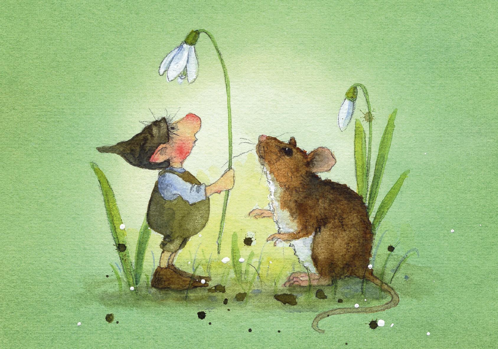 Beispielinhalt (Bild) Postkartenbuch 'Wichtelpost'