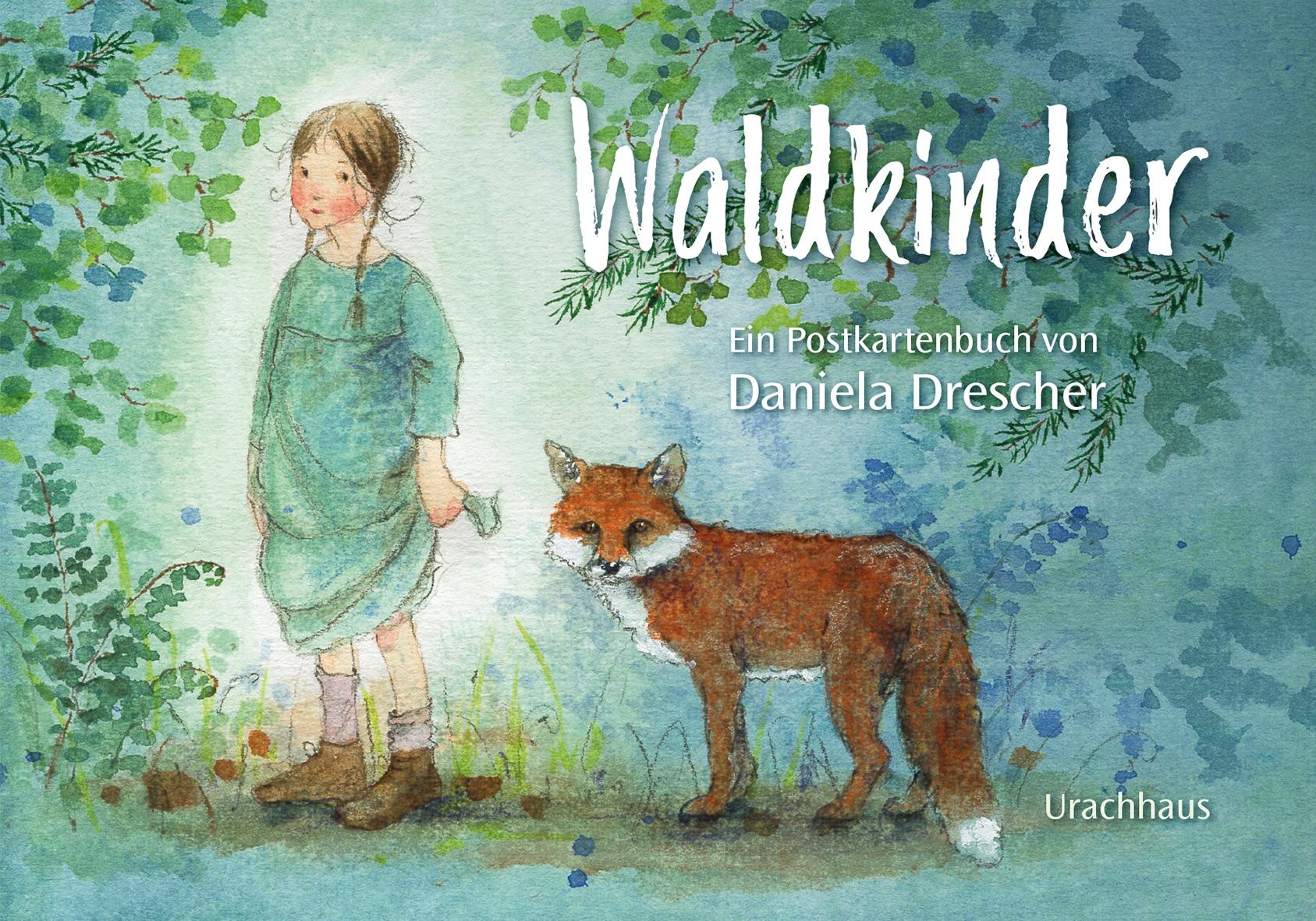 Vorderes Coverbild Postkartenbuch 'Waldkinder'