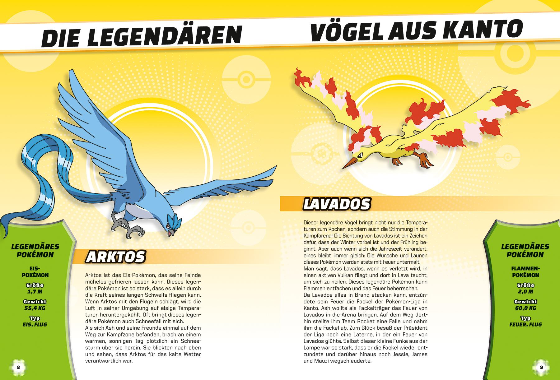 Beispielinhalt (Bild) Pokémon - Legendär und mysteriös: Das große Buch der legendären und mysteriösen Pokémon