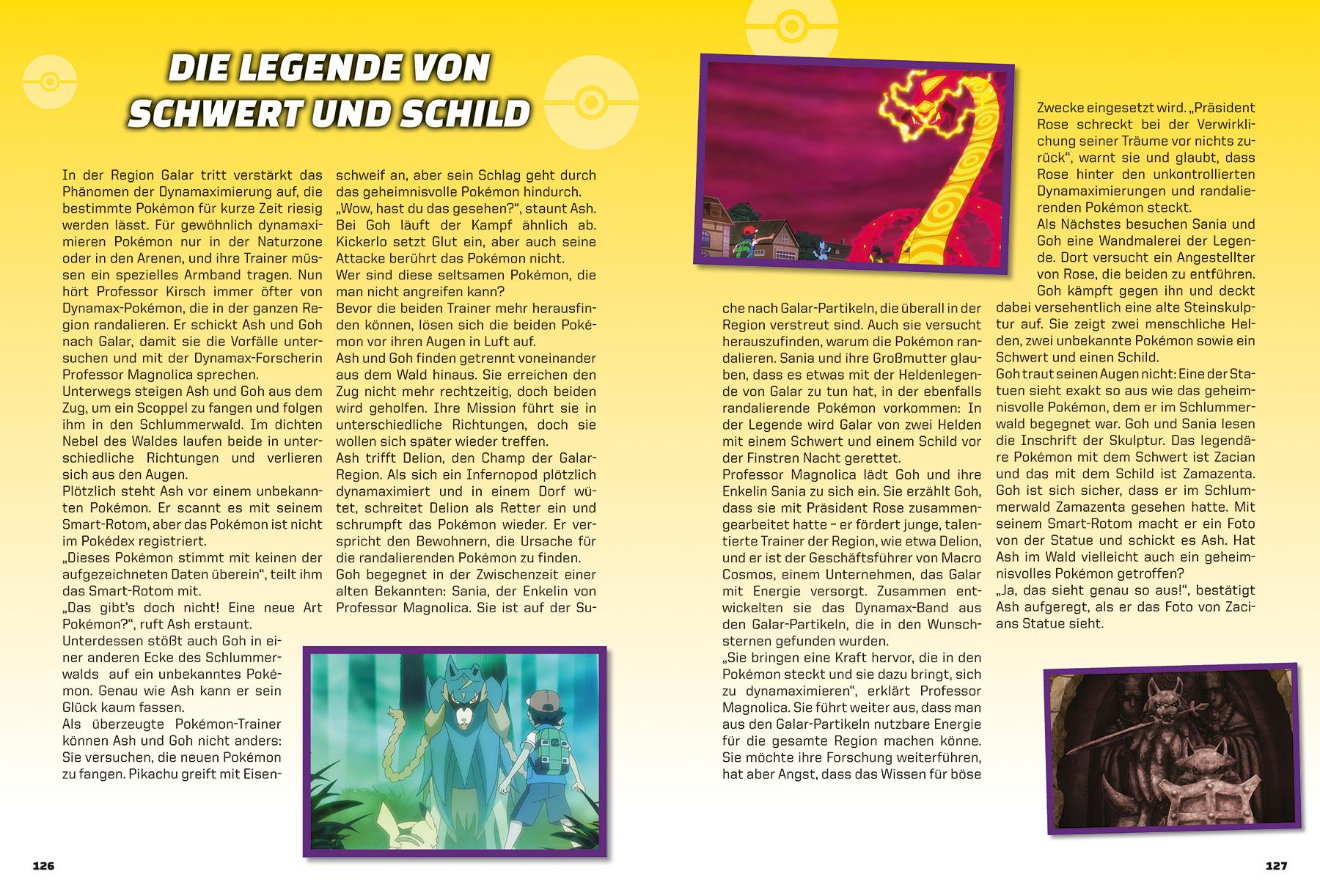 Beispielinhalt (Bild) Pokémon - Legendär und mysteriös: Das große Buch der legendären und mysteriösen Pokémon