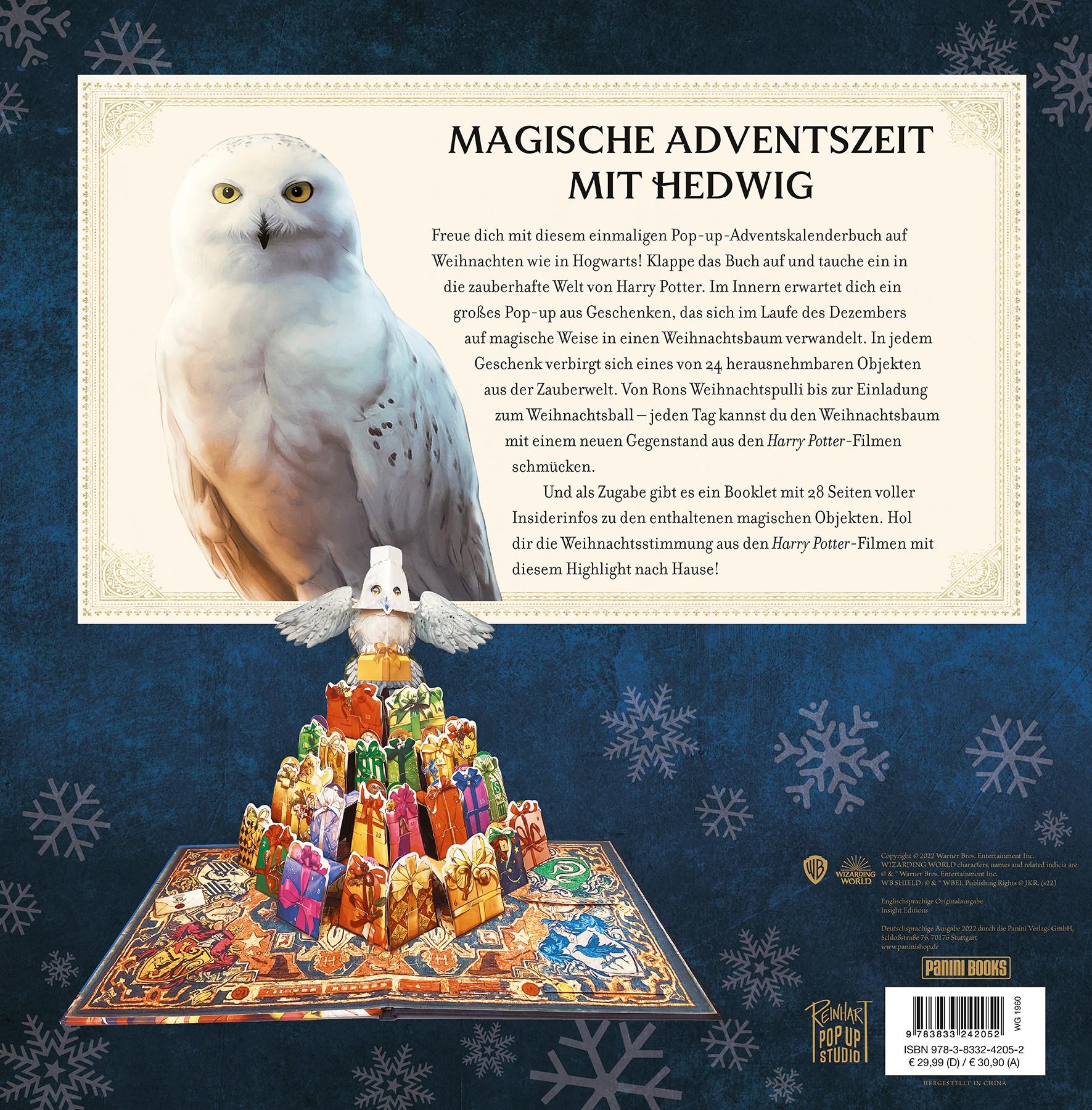 Beispielinhalt (Bild) Aus den Filmen zu Harry Potter: Hedwig - ein magischer Pop-up Adventskalender