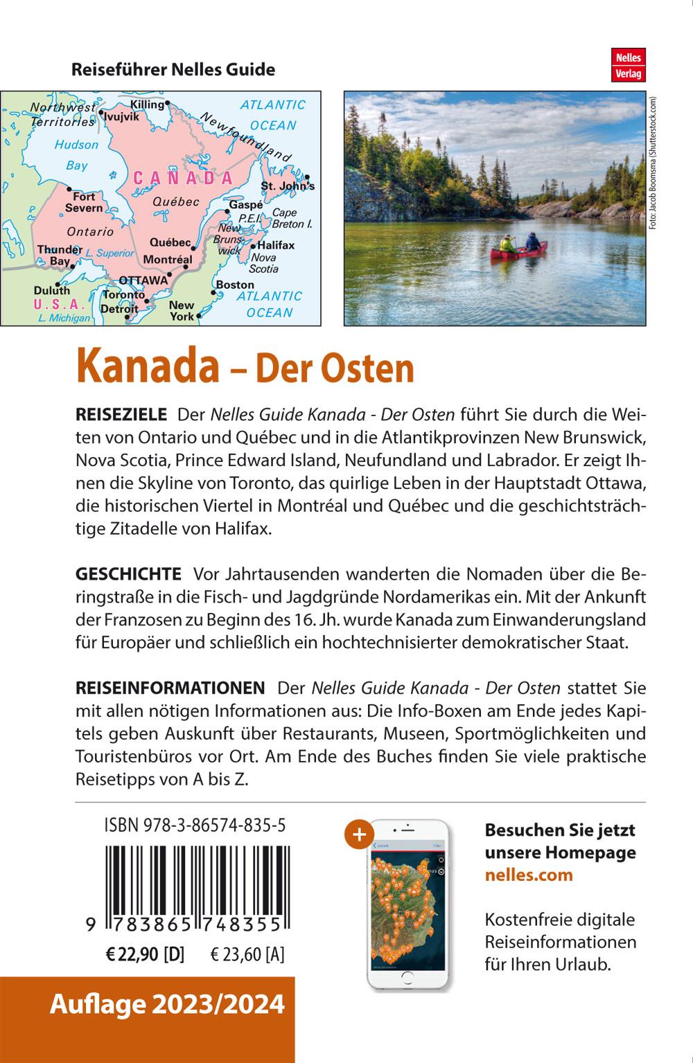 Rückseitencover Nelles Guide Reiseführer Kanada: Der Osten