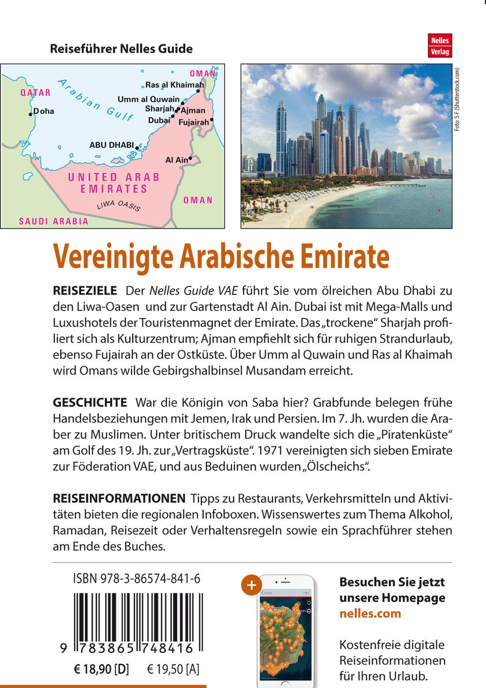 Rückseitencover Nelles Guide Reiseführer Vereinigte Arabische Emirate