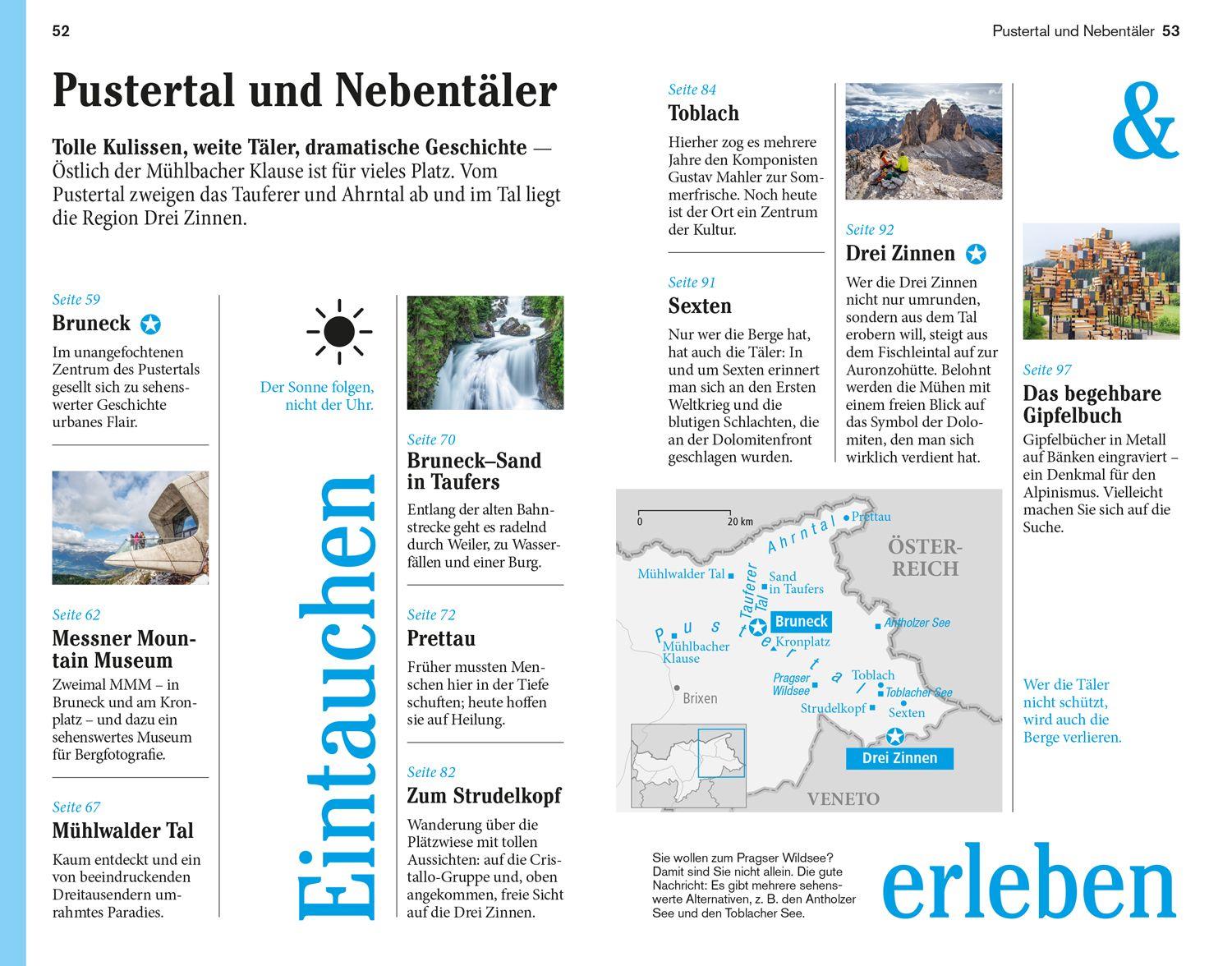 Beispielinhalt (Bild) DUMONT Reise-Taschenbuch Reiseführer Südtirol