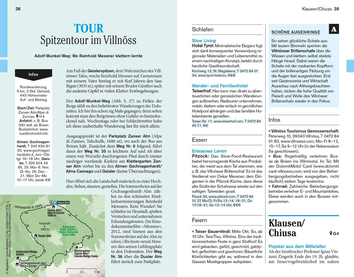 Beispielinhalt (Bild) DUMONT Reise-Taschenbuch Reiseführer Südtirol