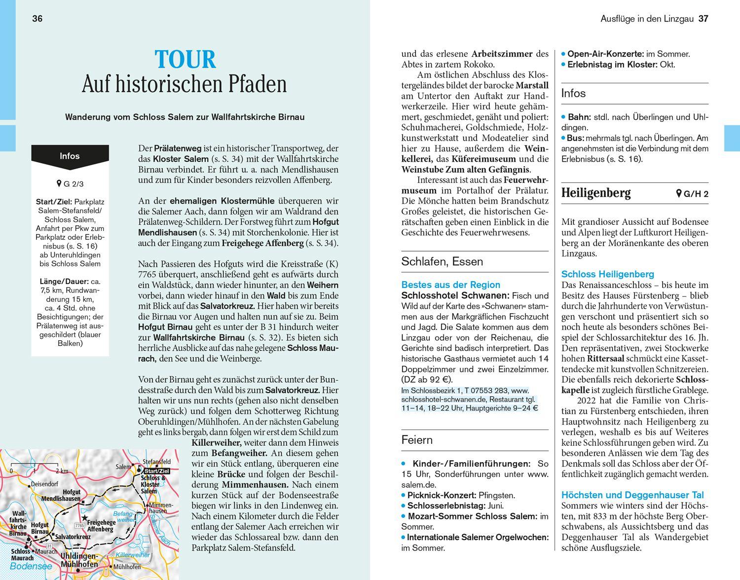 Beispielinhalt (Bild) DuMont Reise-Taschenbuch Reiseführer Bodensee