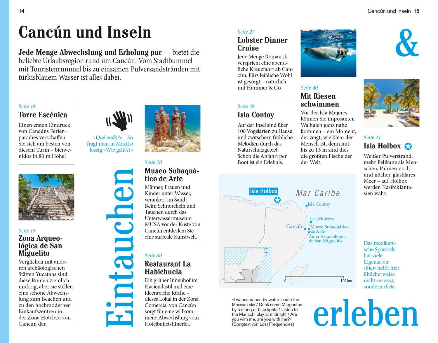 Beispielinhalt (Bild) DuMont Reise-Taschenbuch Reiseführer Yucatán & Chiapas