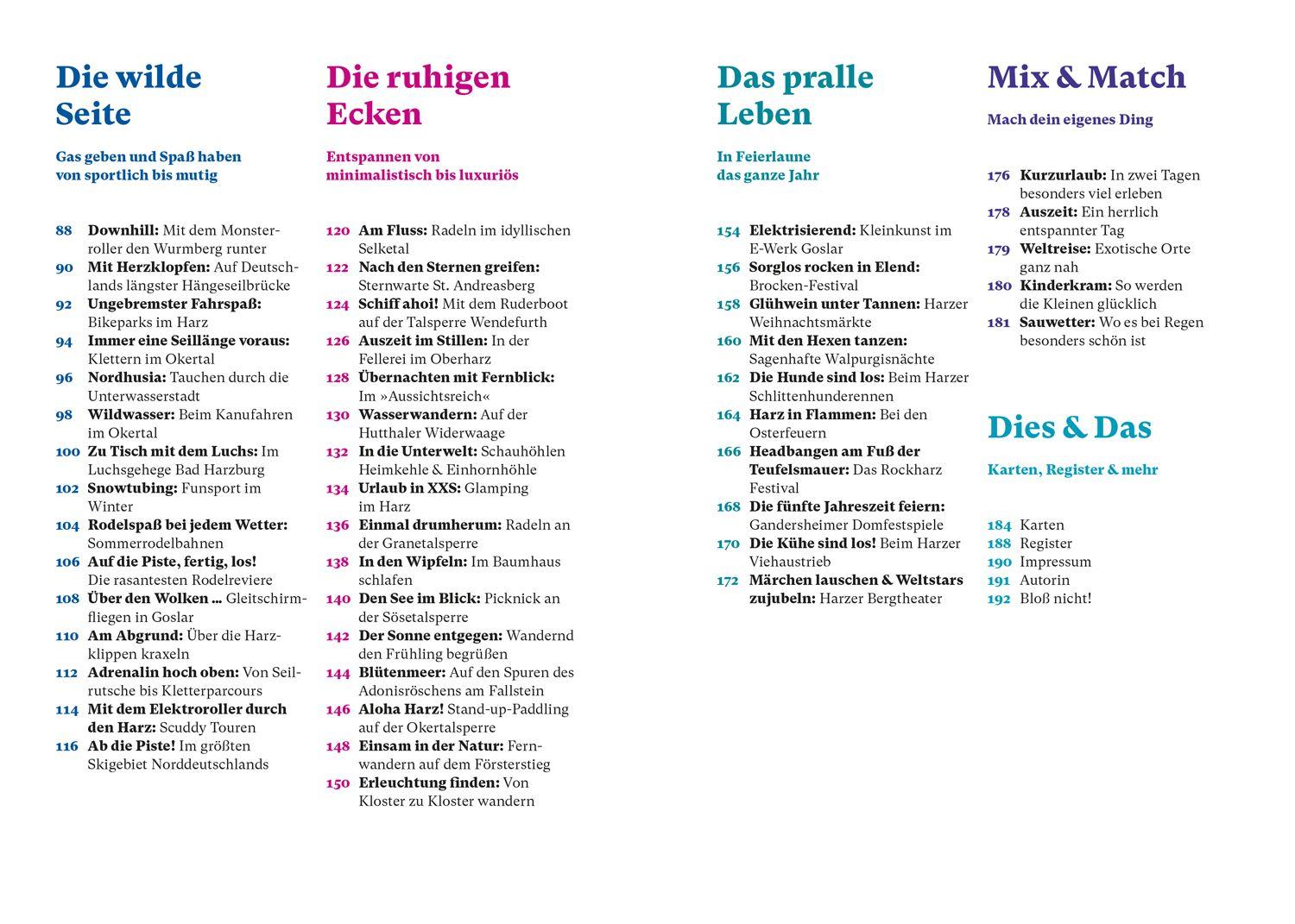 Beispielinhalt (Bild) MARCO POLO Insider-Trips Harz