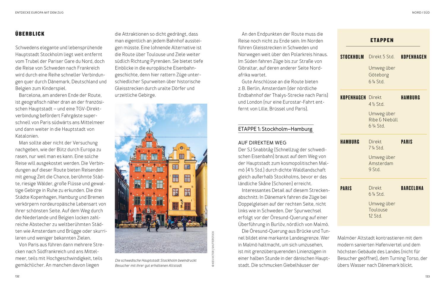 Beispielinhalt (Bild) LONELY PLANET Bildband Entdecke Europa mit dem Zug