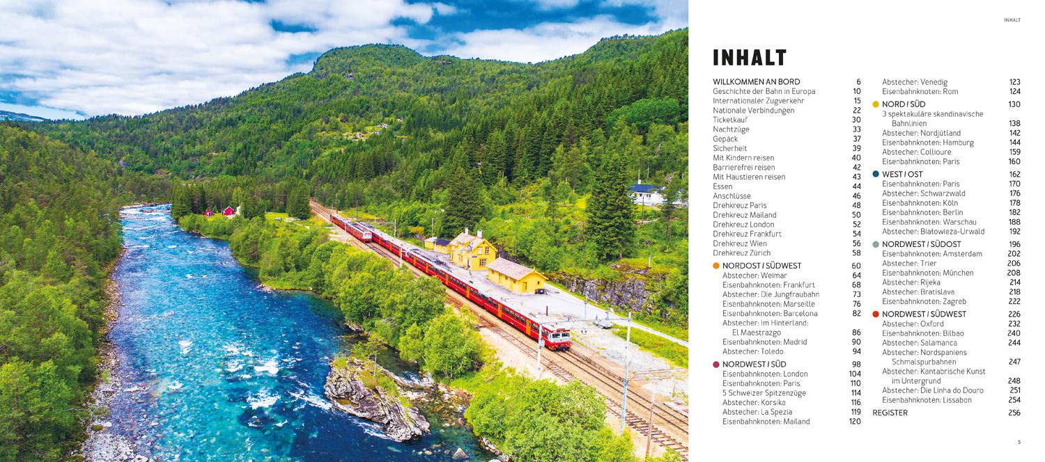 Beispielinhalt (Bild) LONELY PLANET Bildband Entdecke Europa mit dem Zug