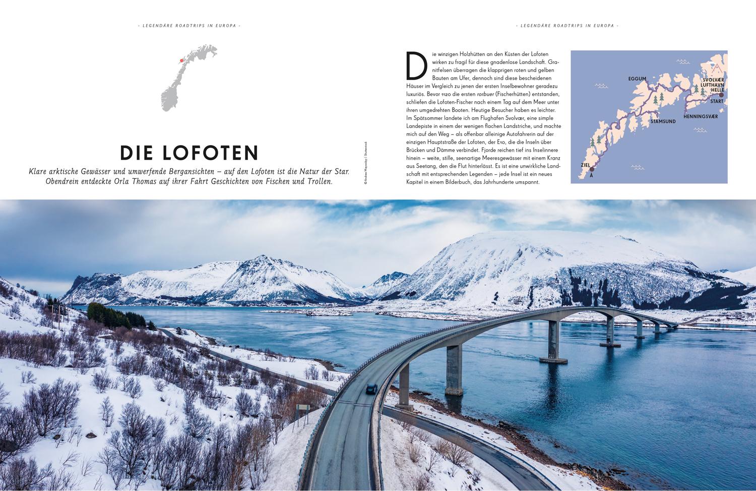 Beispielinhalt (Bild) LONELY PLANET Bildband Legendäre Roadtrips in Europa