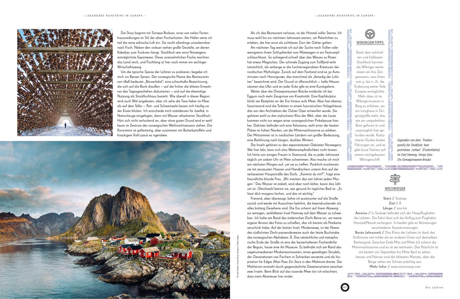 Beispielinhalt (Bild) LONELY PLANET Bildband Legendäre Roadtrips in Europa
