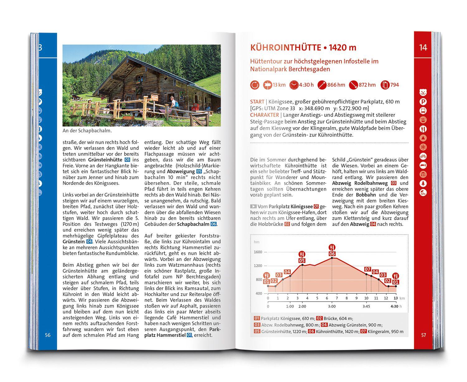 Beispielinhalt (Bild) KOMPASS Wanderführer Königssee, Nationalpark Berchtesgaden, Watzmann, 42 Touren mit Extra-Tourenkarte