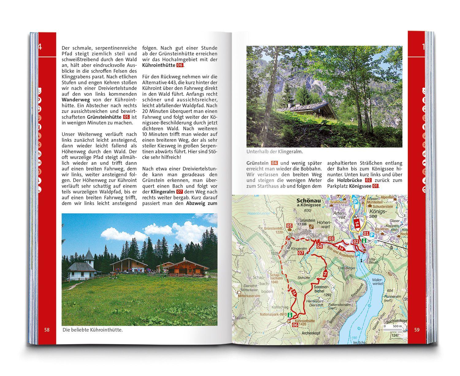 Beispielinhalt (Bild) KOMPASS Wanderführer Königssee, Nationalpark Berchtesgaden, Watzmann, 42 Touren mit Extra-Tourenkarte