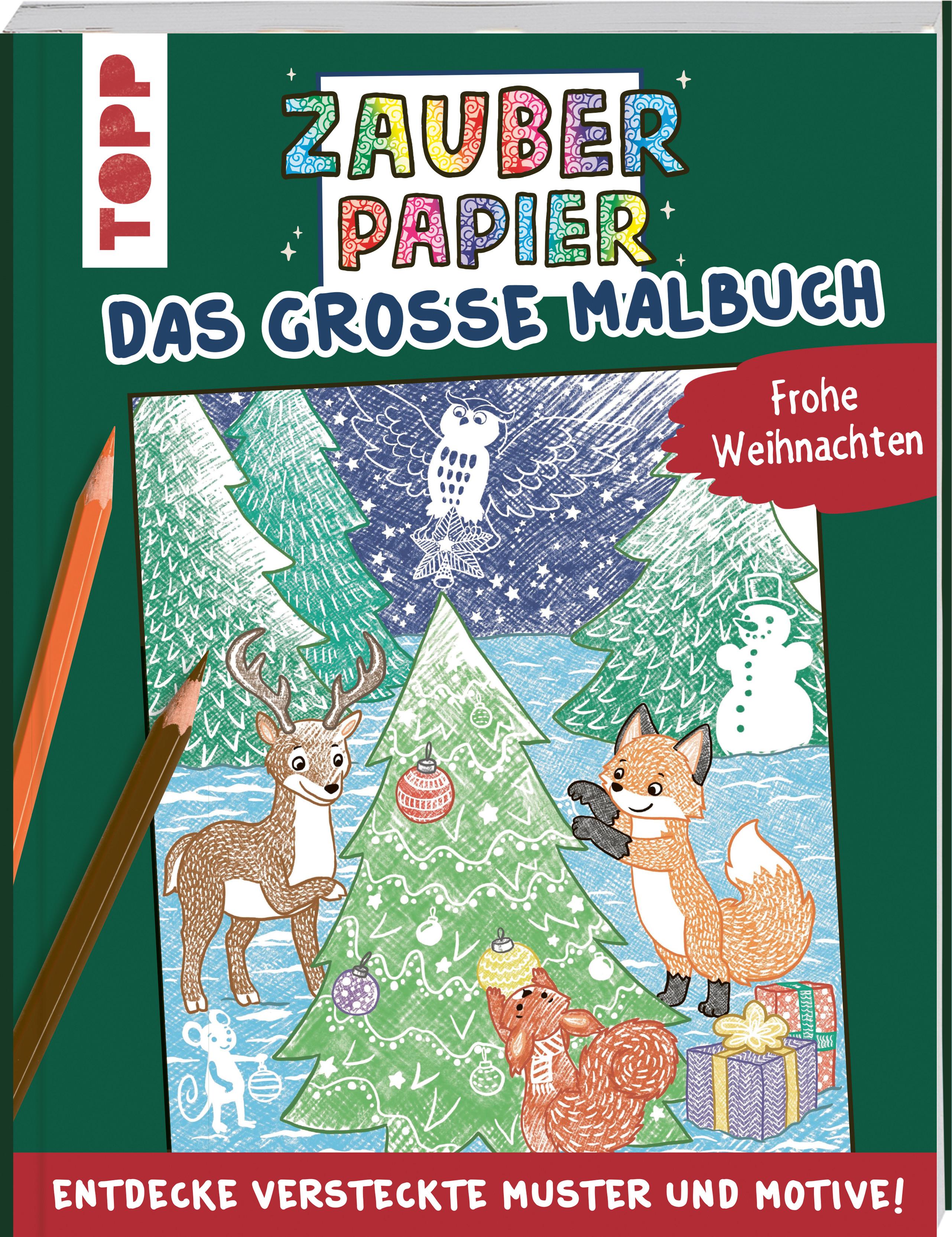 Vorderes Coverbild Zauberpapier - Das große Malbuch - Frohe Weihnachten