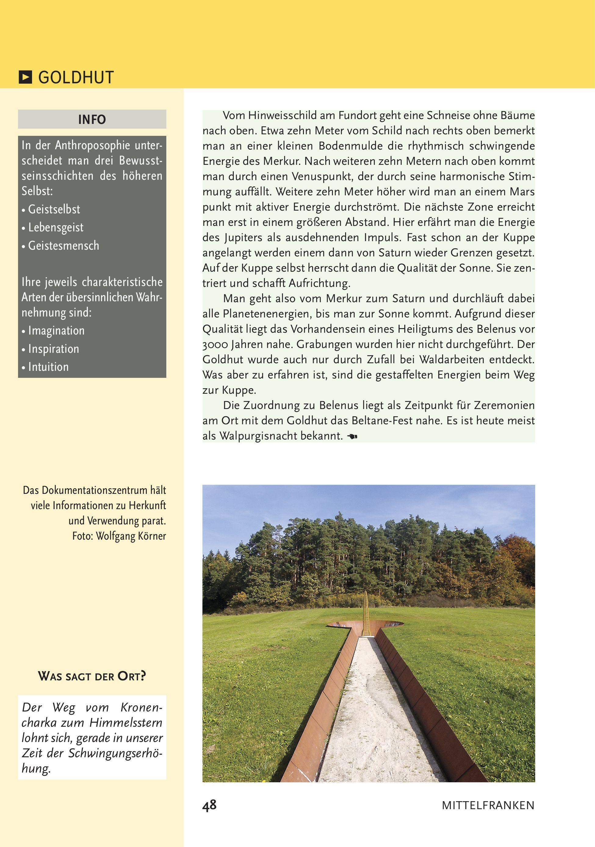 Beispielinhalt (Bild) Kraftplätze in Franken 2