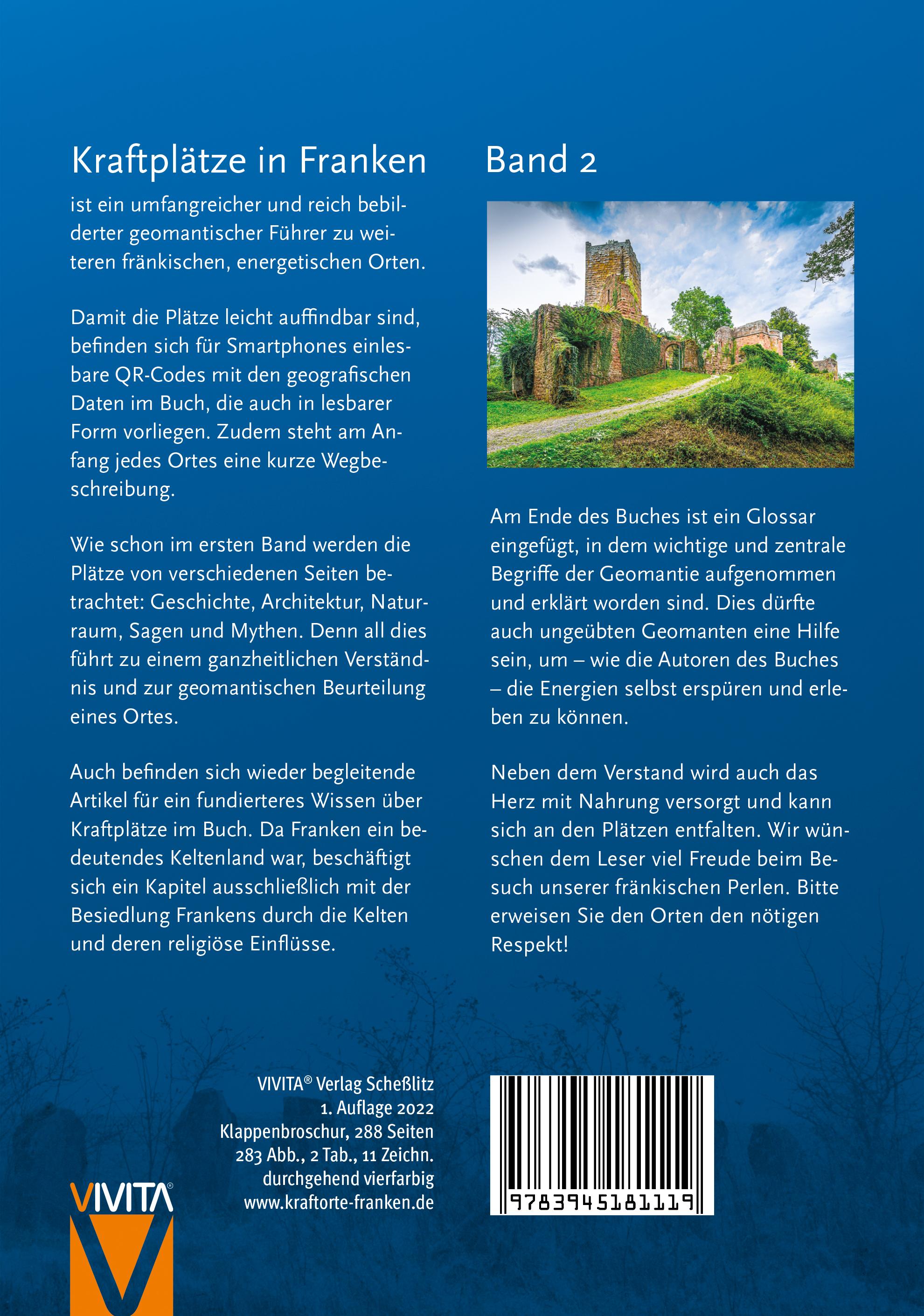 Rückseitencover Kraftplätze in Franken 2