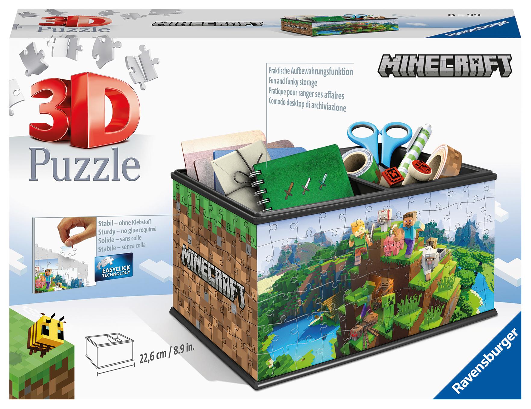 Vorderes Coverbild Ravensburger 3D Puzzle 11286 - Aufbewahrungsbox Minecraft - 216 Teile - Praktischer Organizer für Minecraft Fans ab 8 Jahren