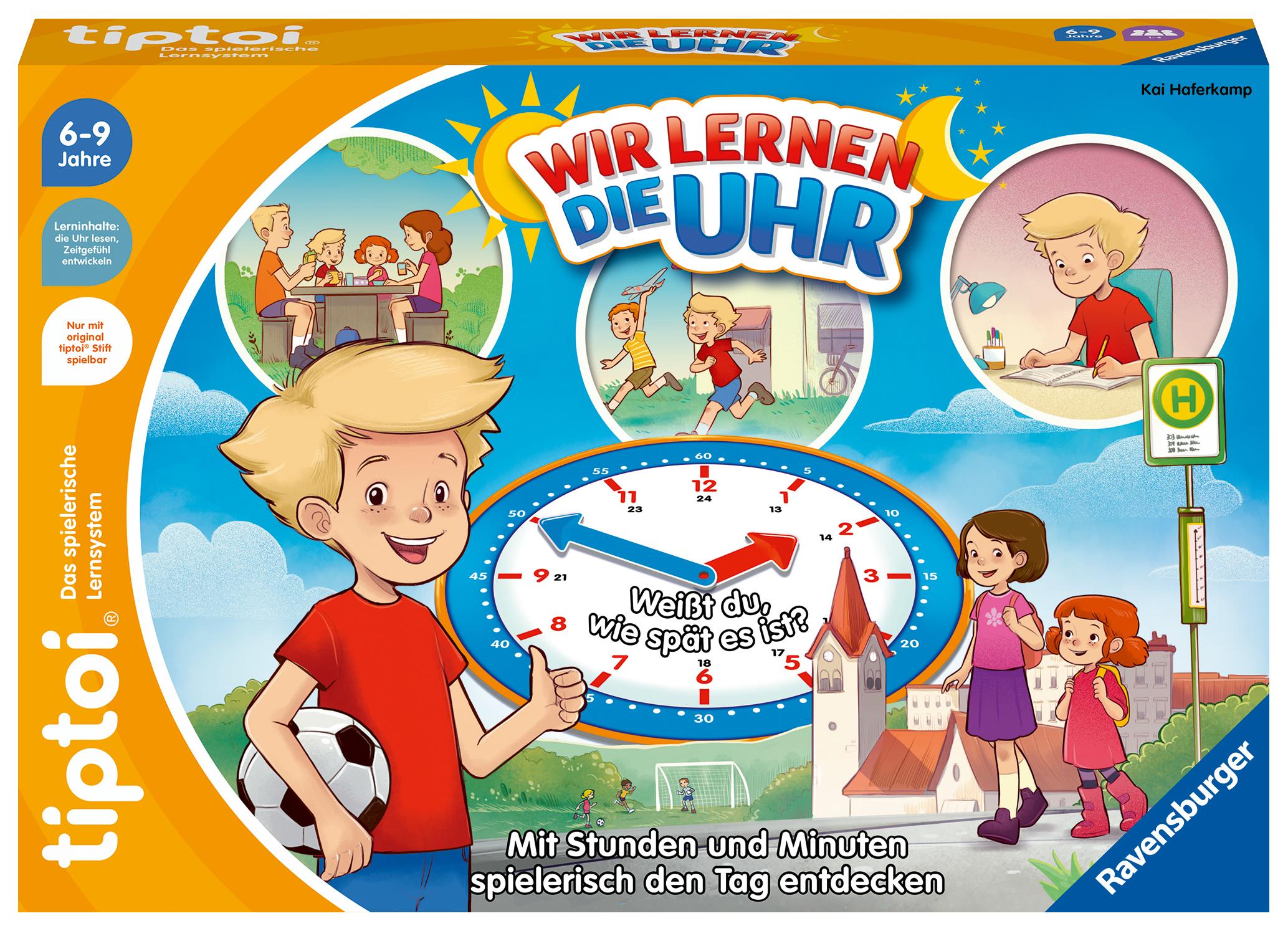 Vorderes Coverbild Ravensburger tiptoi® Spiel 00126 - Wir lernen die Uhr - interaktives Lernspiel ab 6 Jahren, mit digitaler und analoger Uhr zum selbst einstellen