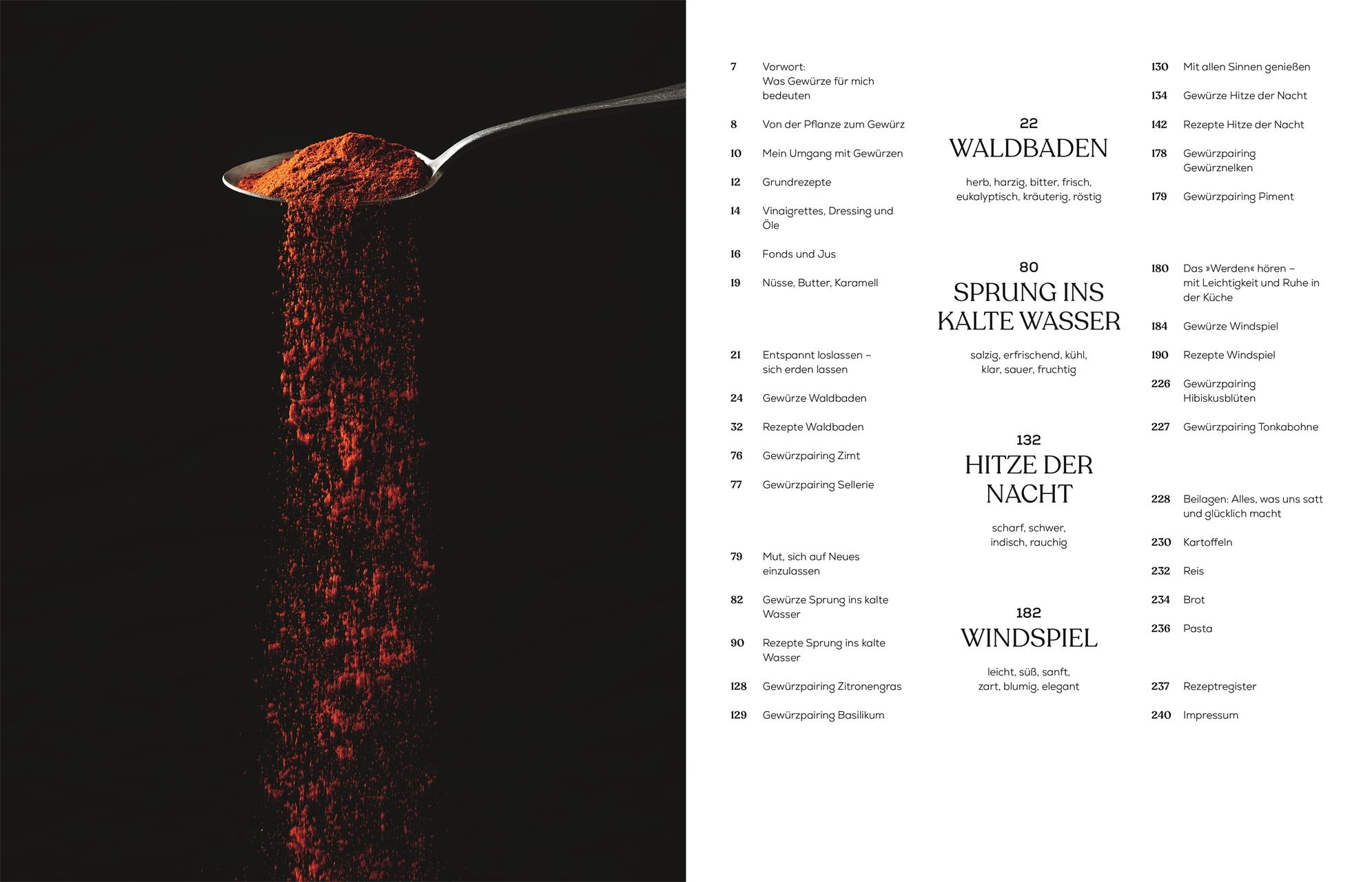 Beispielinhalt (Bild) Gewürze - Das Kochbuch