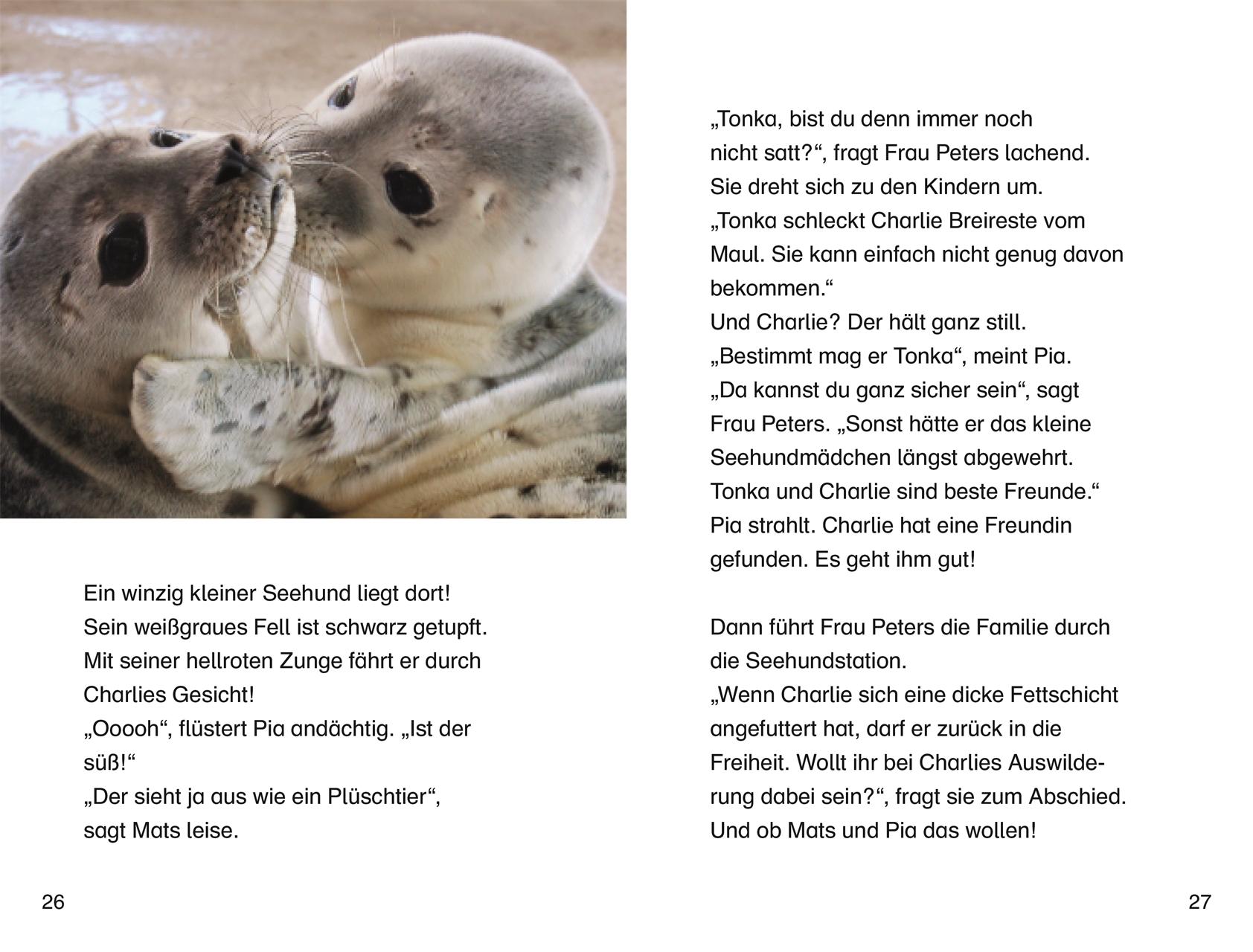 Beispielinhalt (Bild) SUPERLESER! Mats und Pia retten eine Robbe