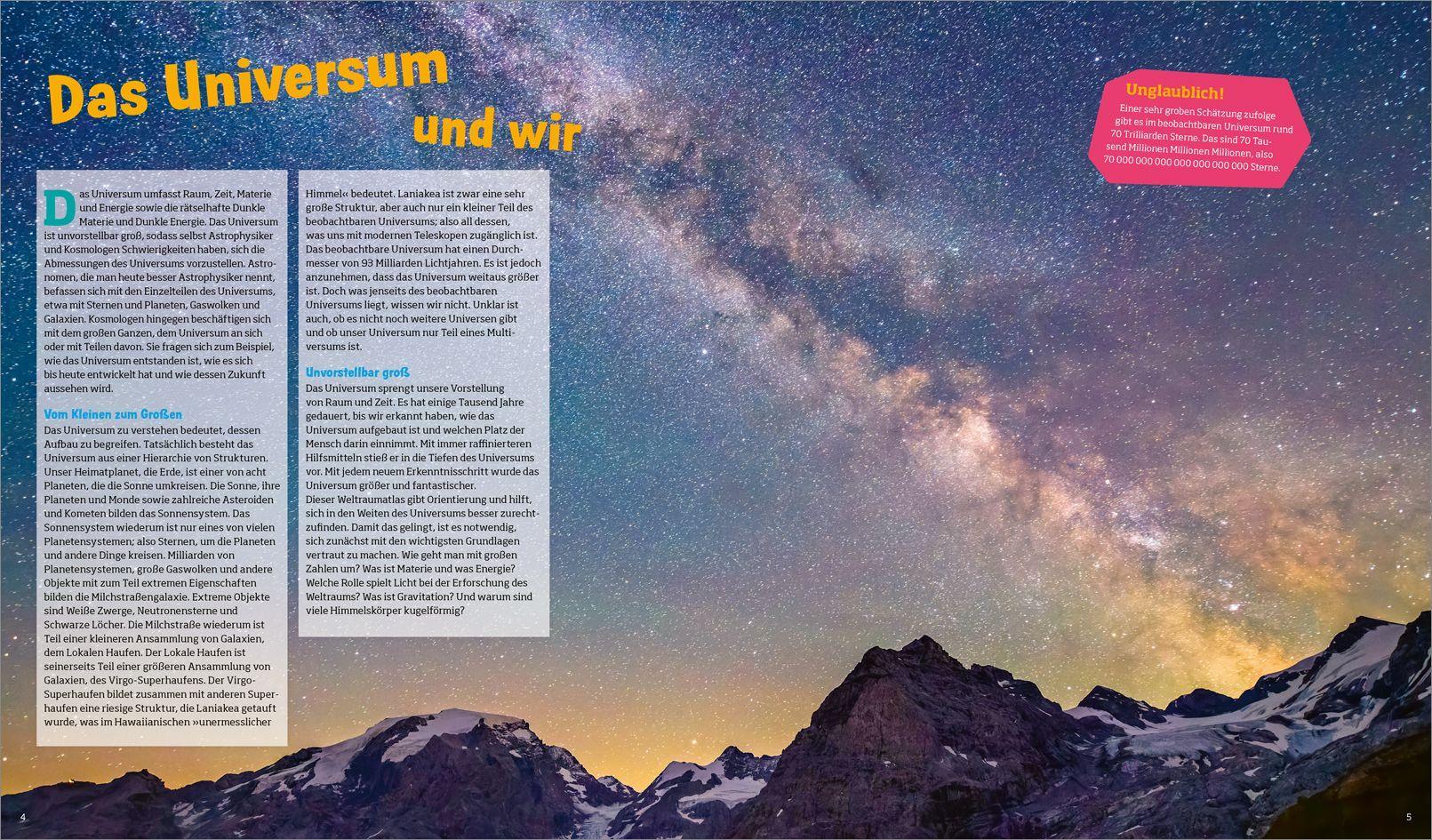 Beispielinhalt (Bild) WAS IST WAS Weltraumatlas